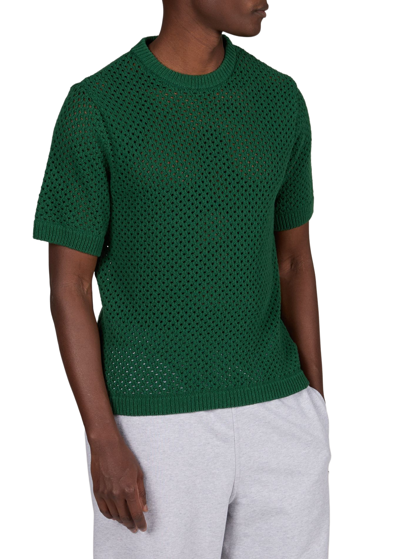 Pull droit ajouré en coton mélangé ARTE ANTWERP Kaki