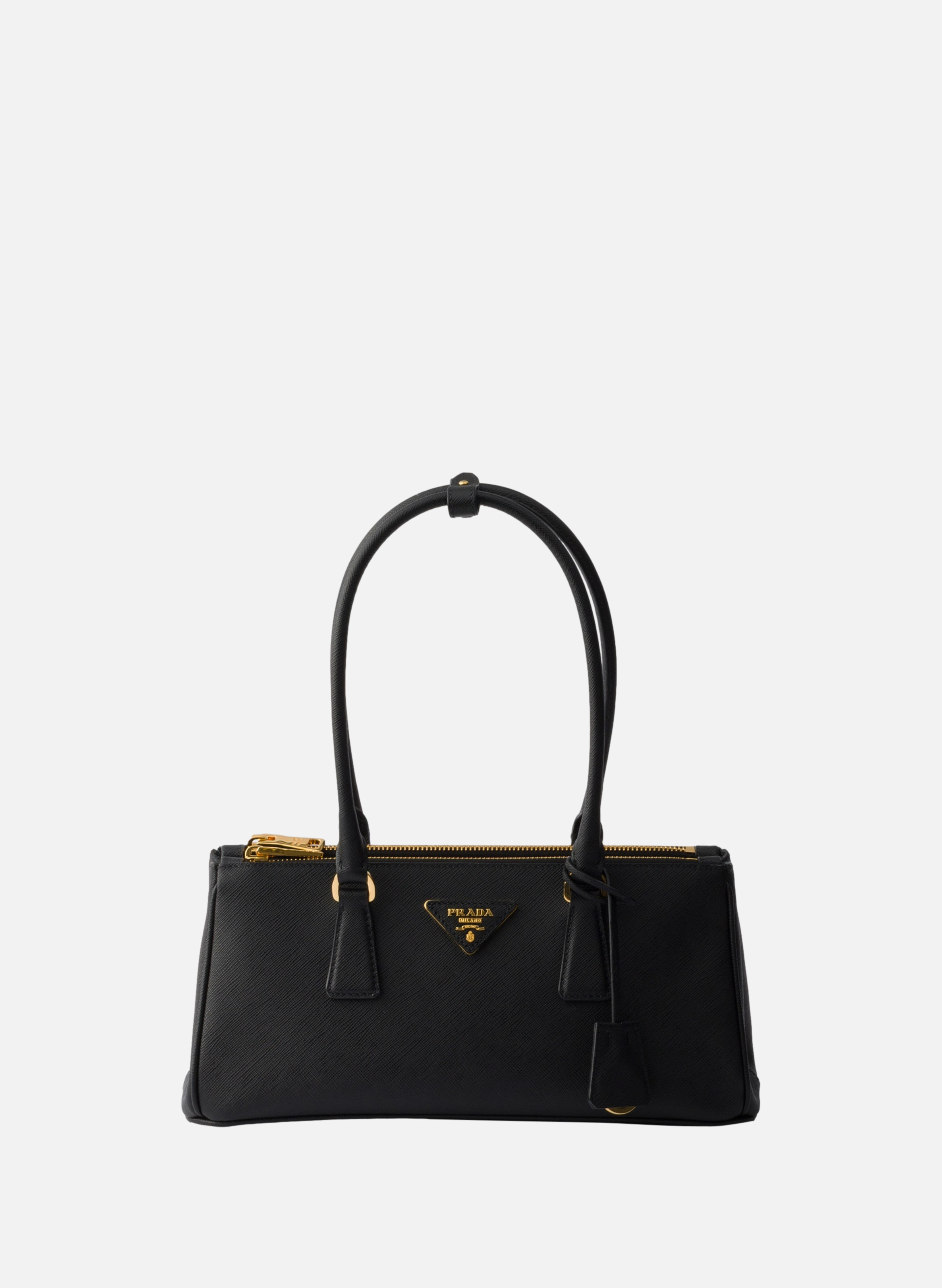 Sac prada galleria de taille moyenne en cuir saffi PRADA Noir