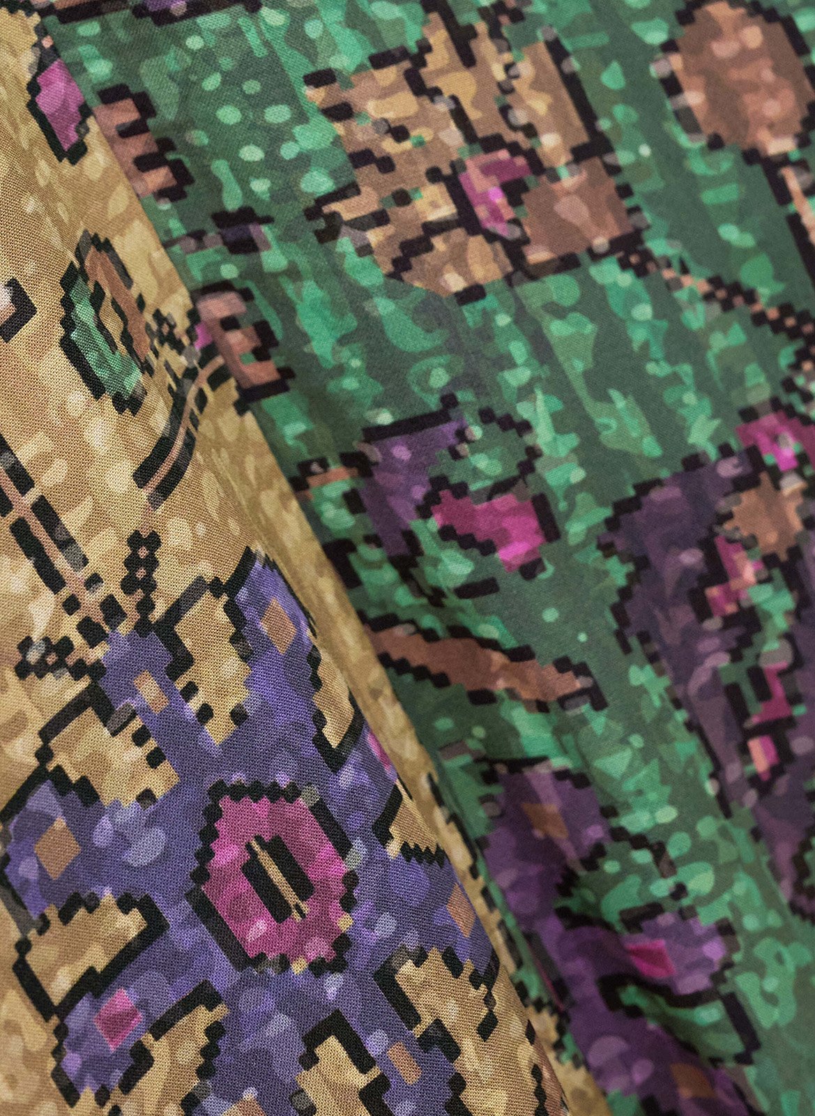 Jupe longue fluide imprimée pario BA&SH Vert