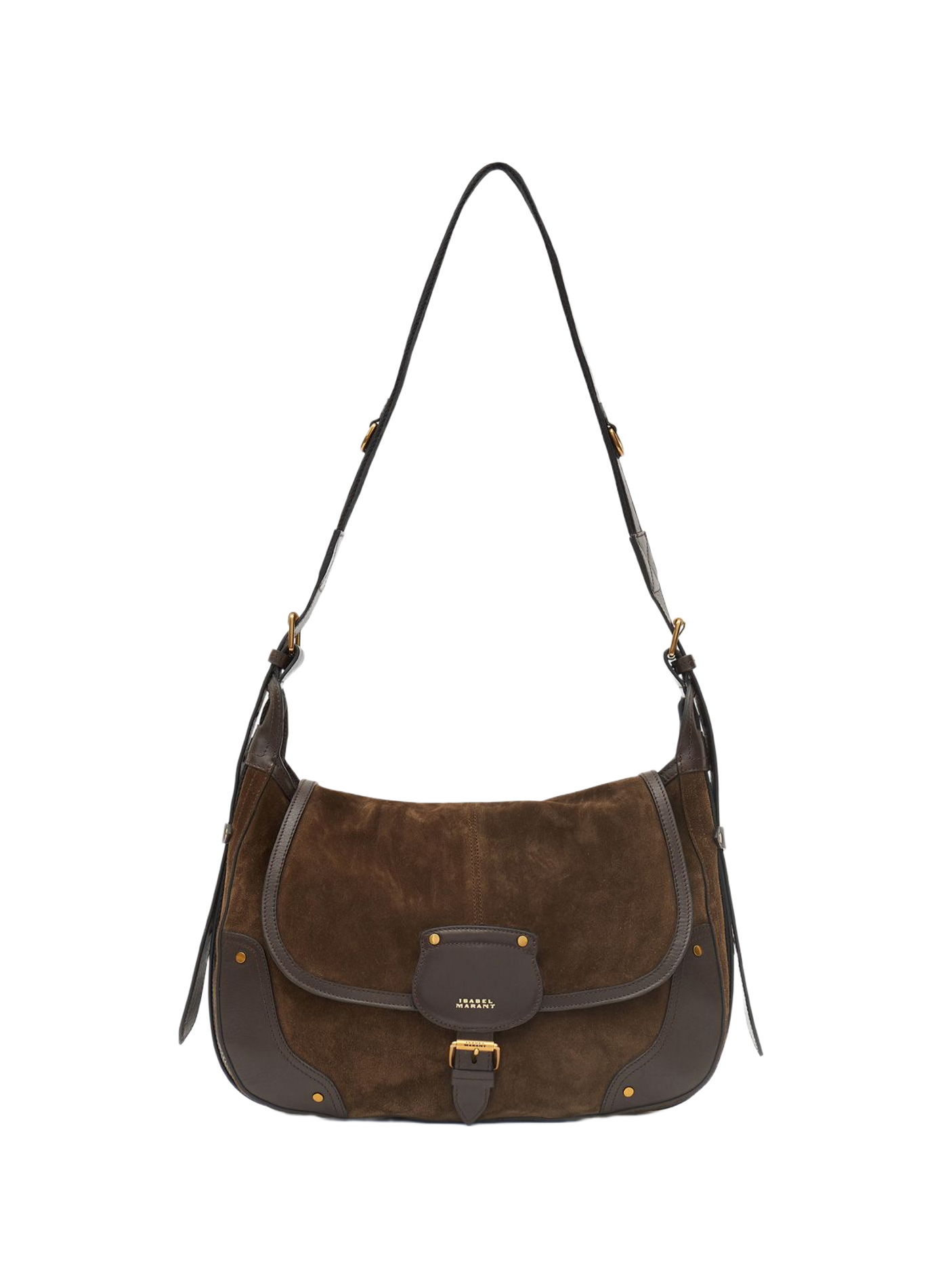 Sac besace Sierra en cuir velours ISABEL MARANT Marron