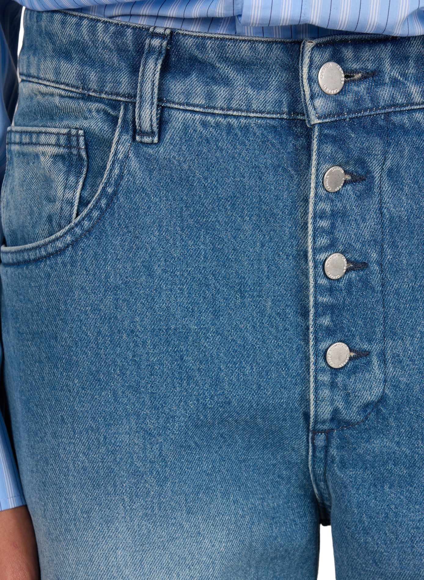 Wide-leg Cercs jeans in cotton denim CARRER Blue