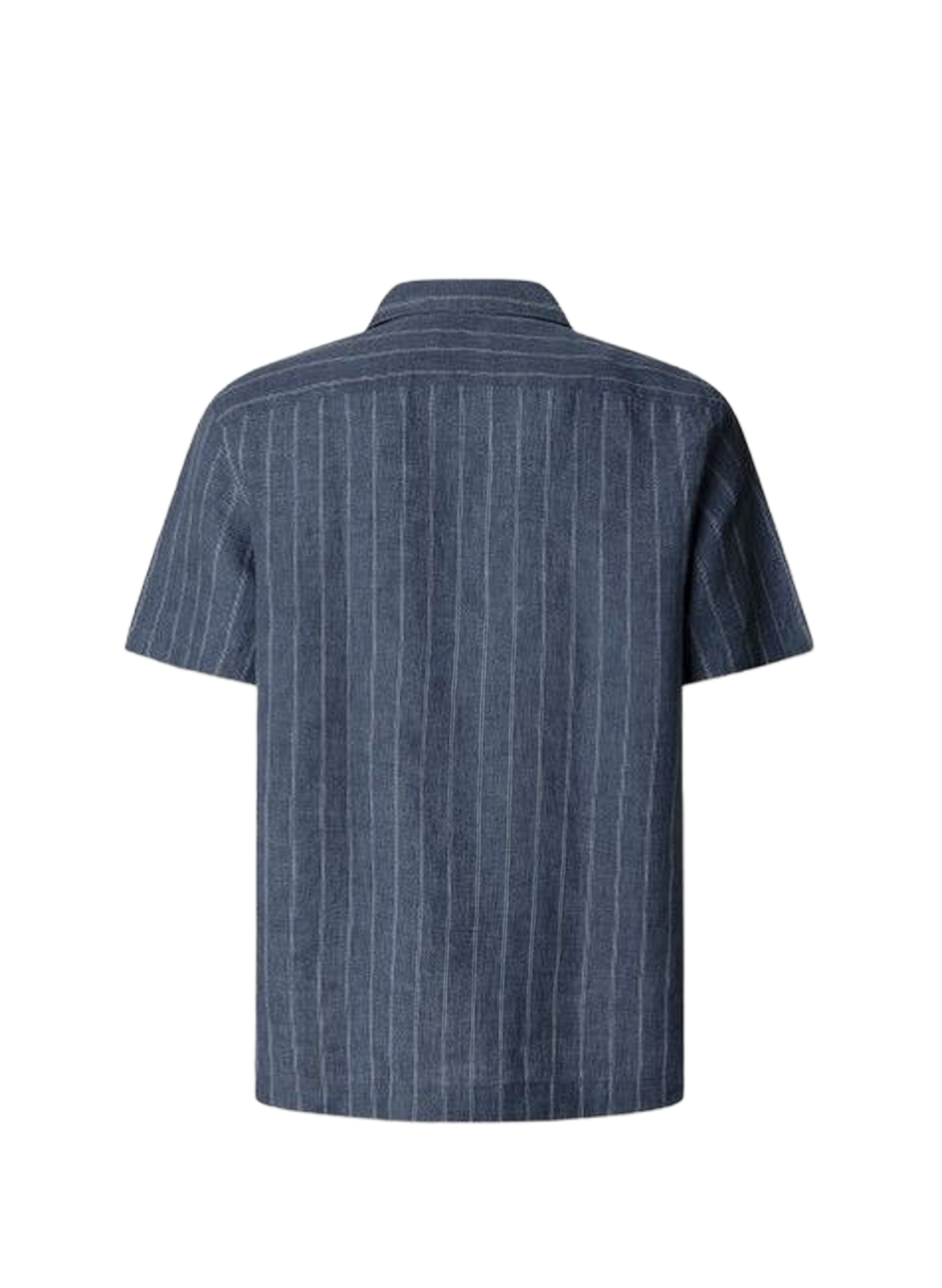 Short-sleeved linen shirt with stripes FACONNABLE Blue