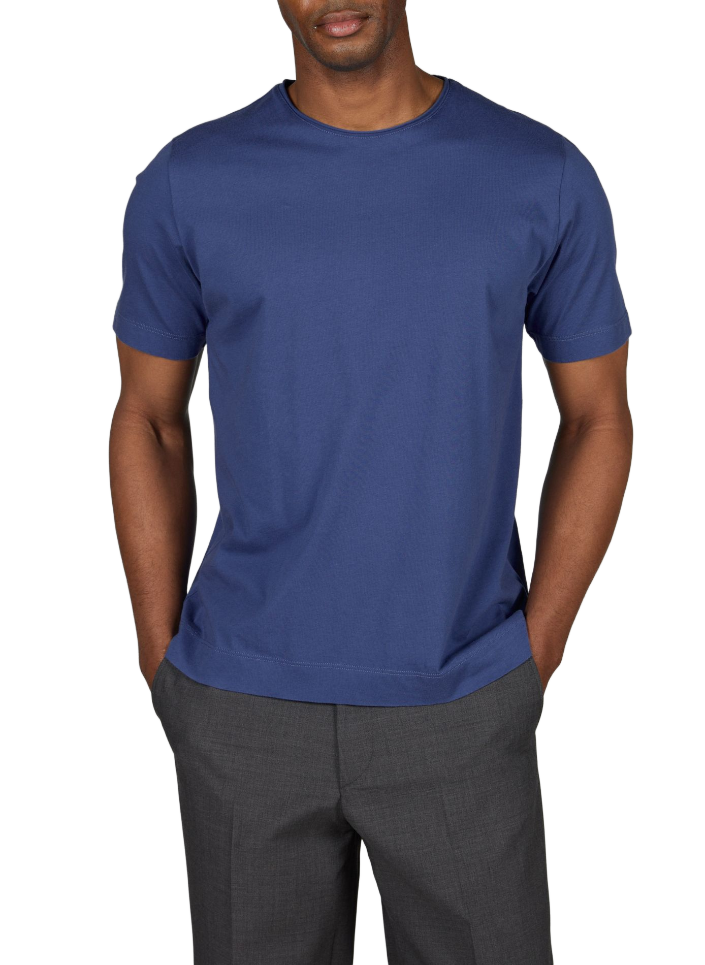 T-shirt uni en coton LAFAURIE Bleu