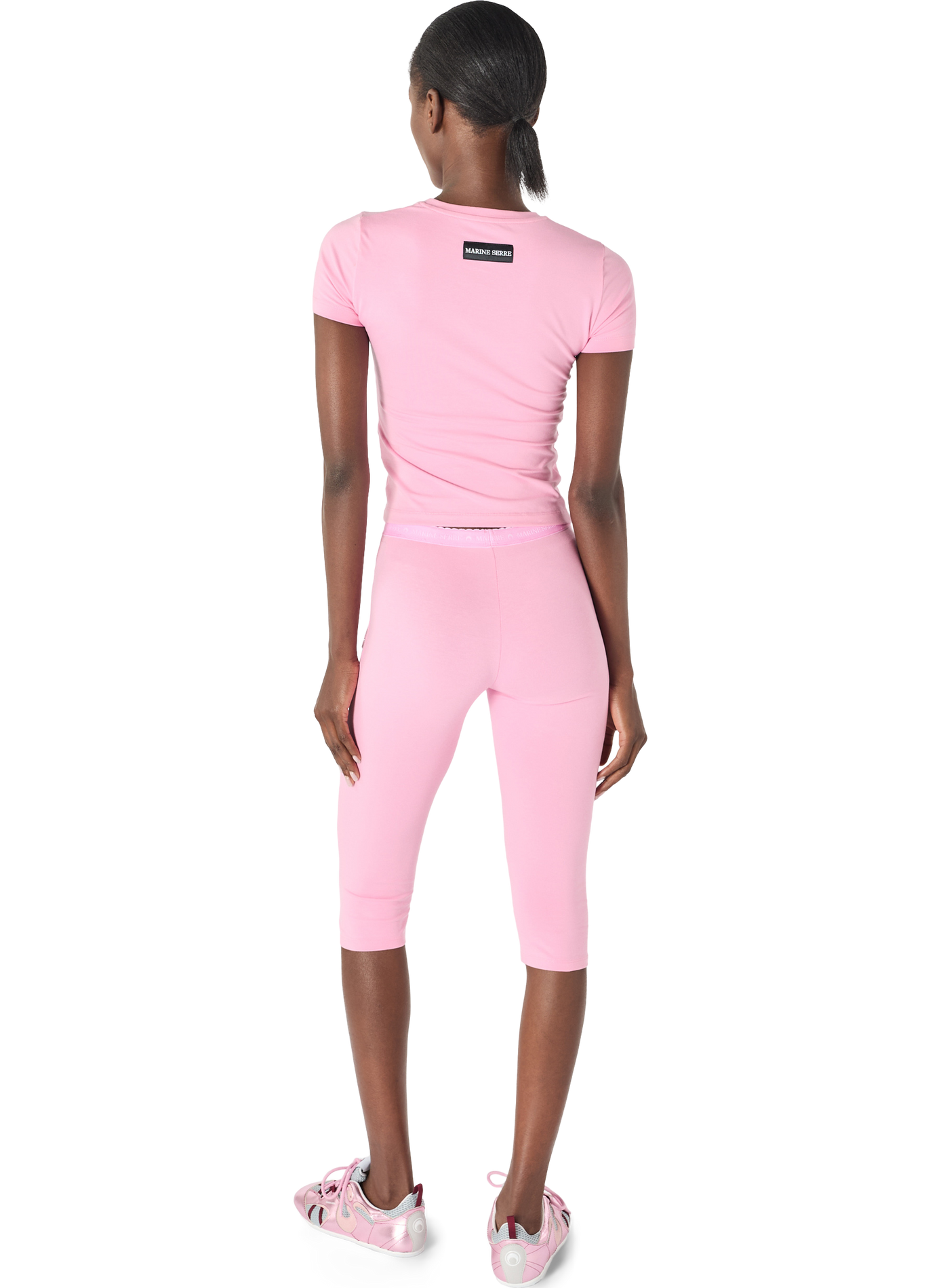 T-shirt baby fit avec logo perle MARINE SERRE Rose