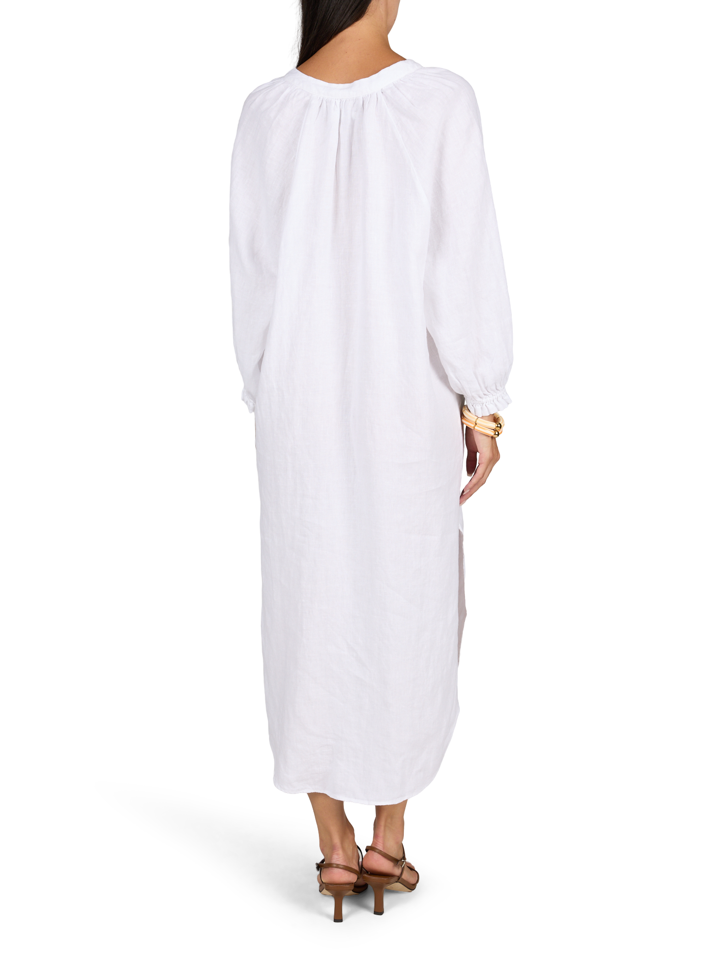 Vestido Mrs Minty de lino MR MOOD Blanco
