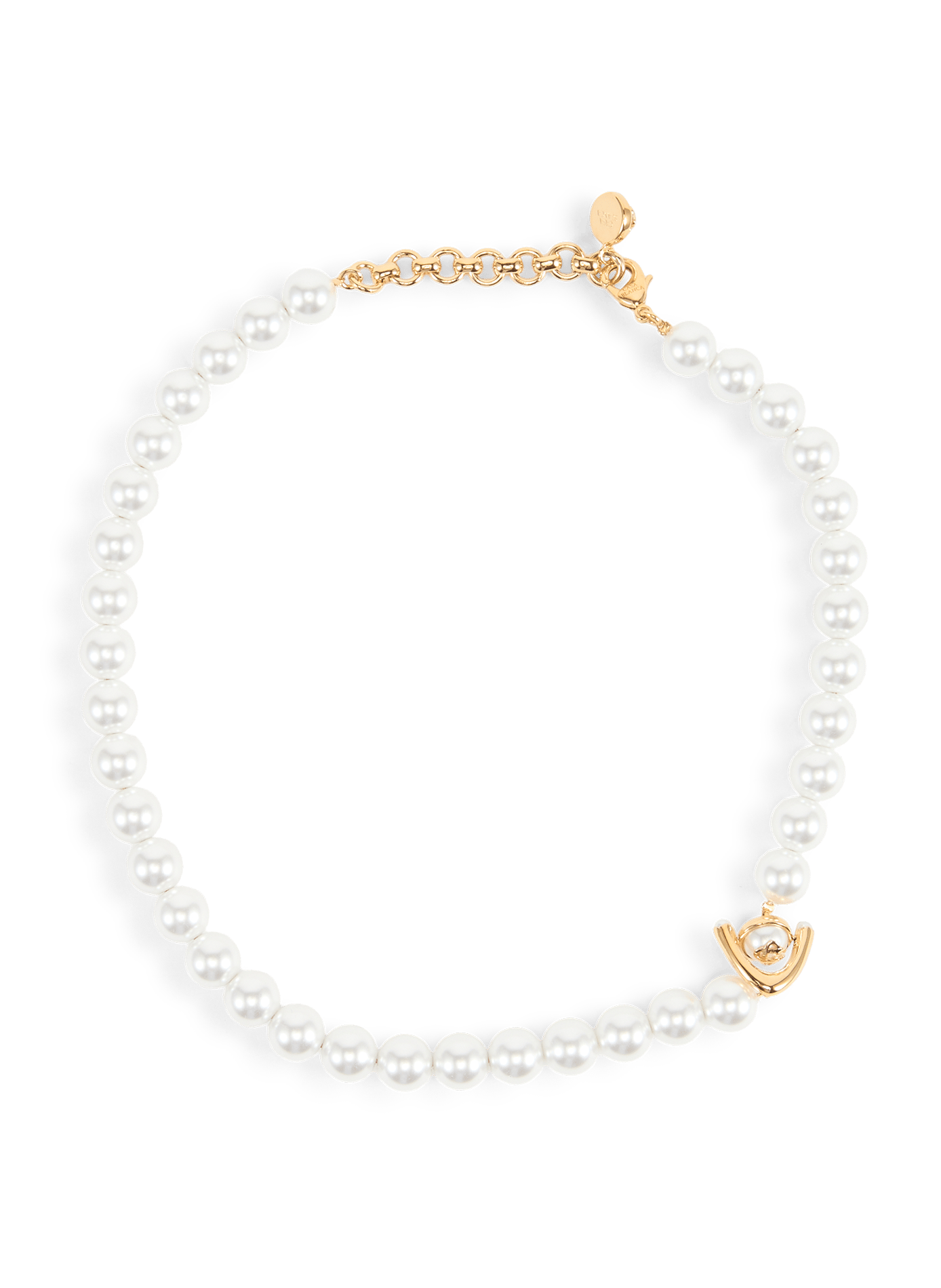 Pearl choker necklace CASABLANCA PARIS Golden
