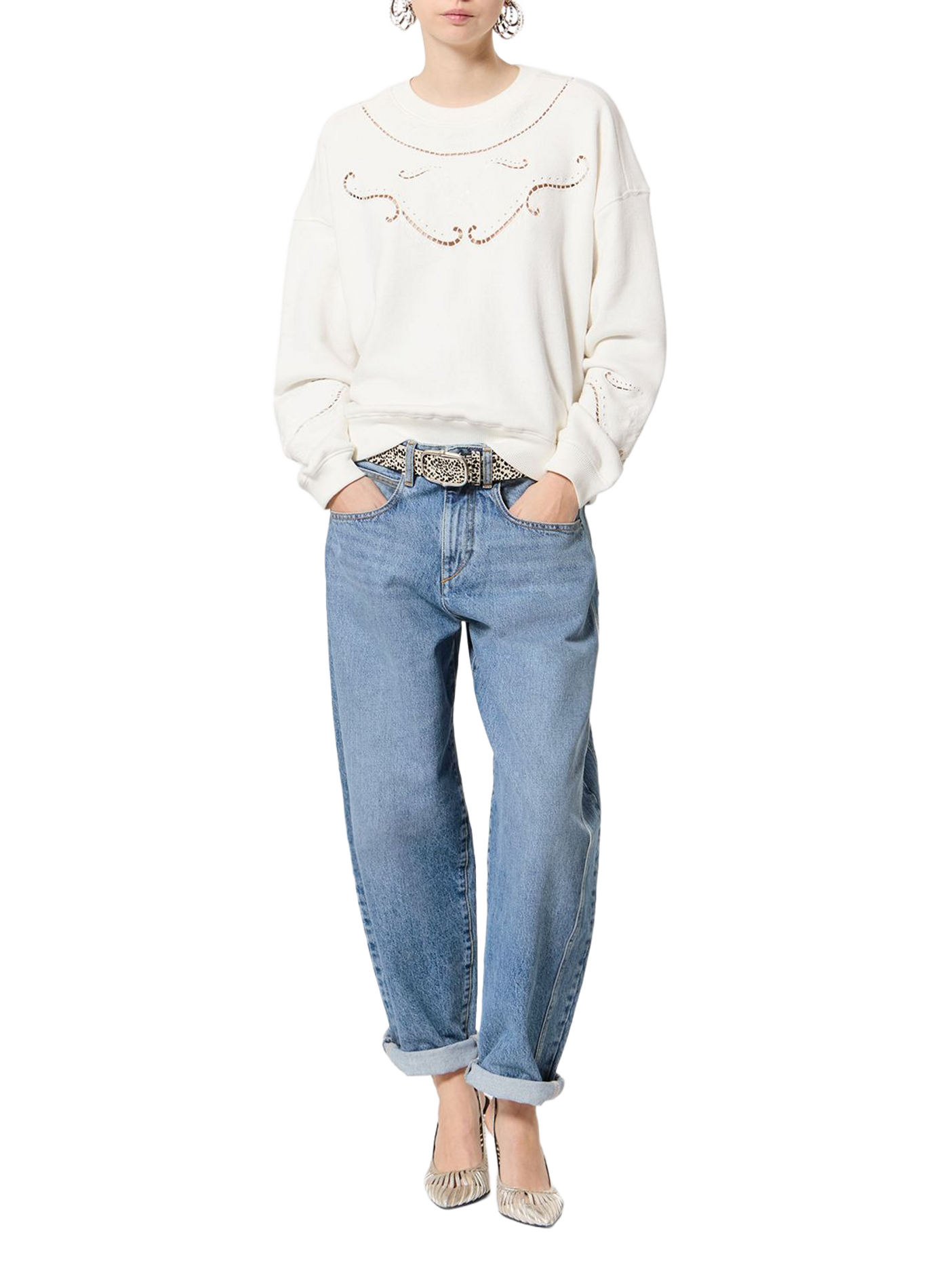 Barrel Oriane washed denim pants | Blue ISABEL MARANT Women