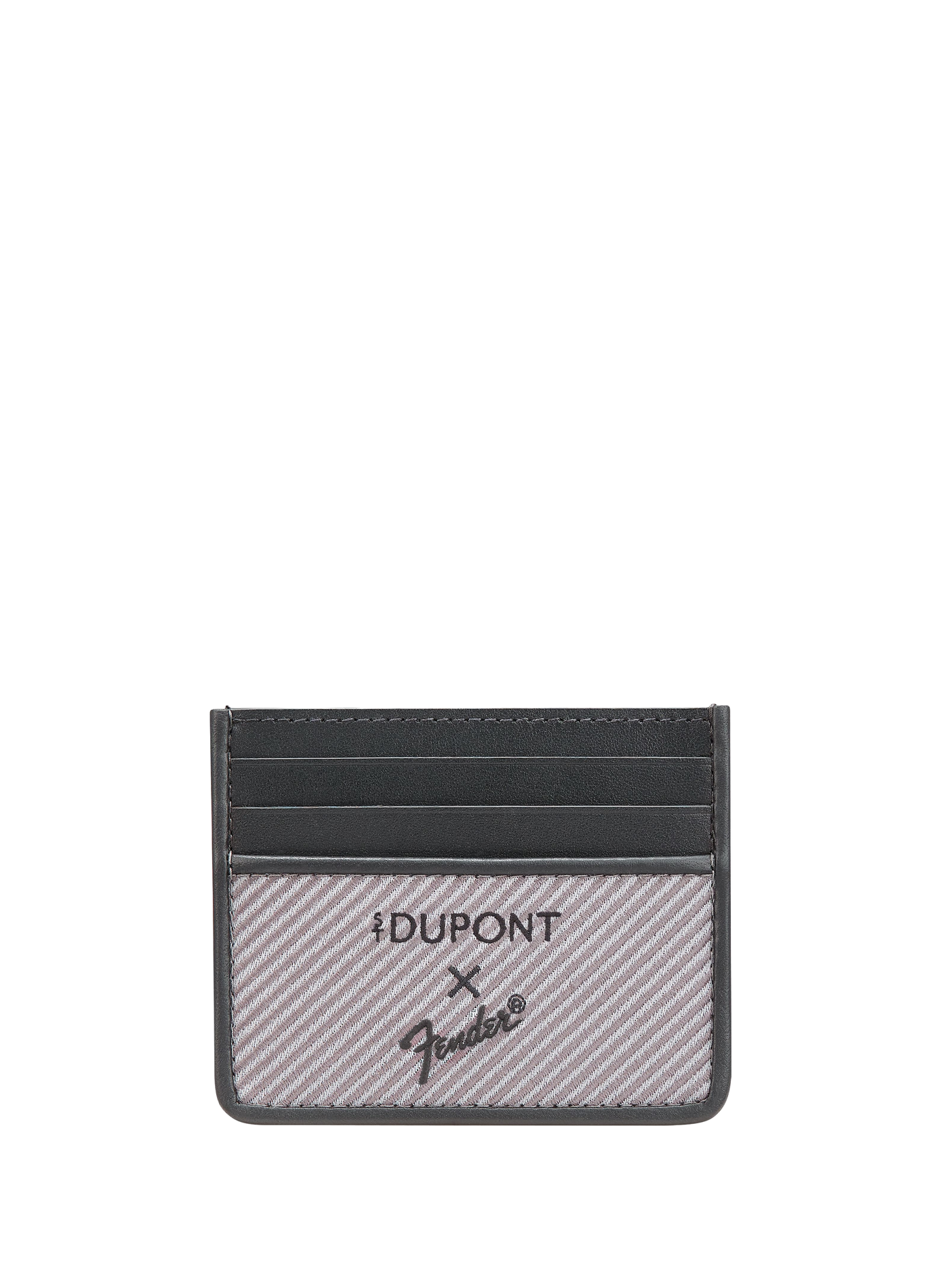 Fender card holder in leather and canvas S.T. DUPONT Grey