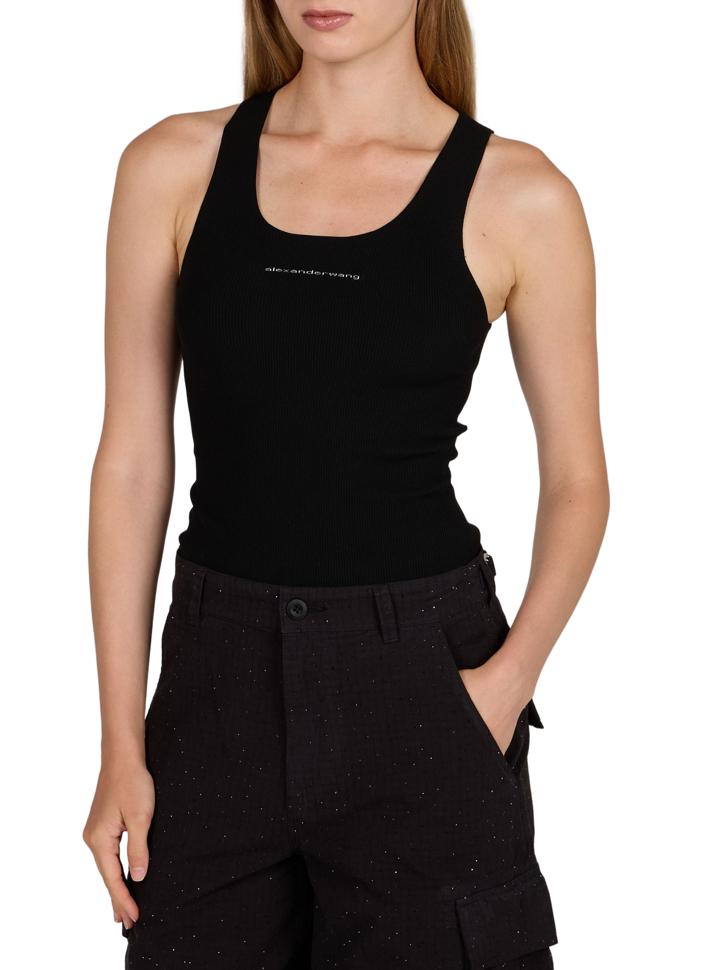 Round neck tank top ALEXANDER WANG Black