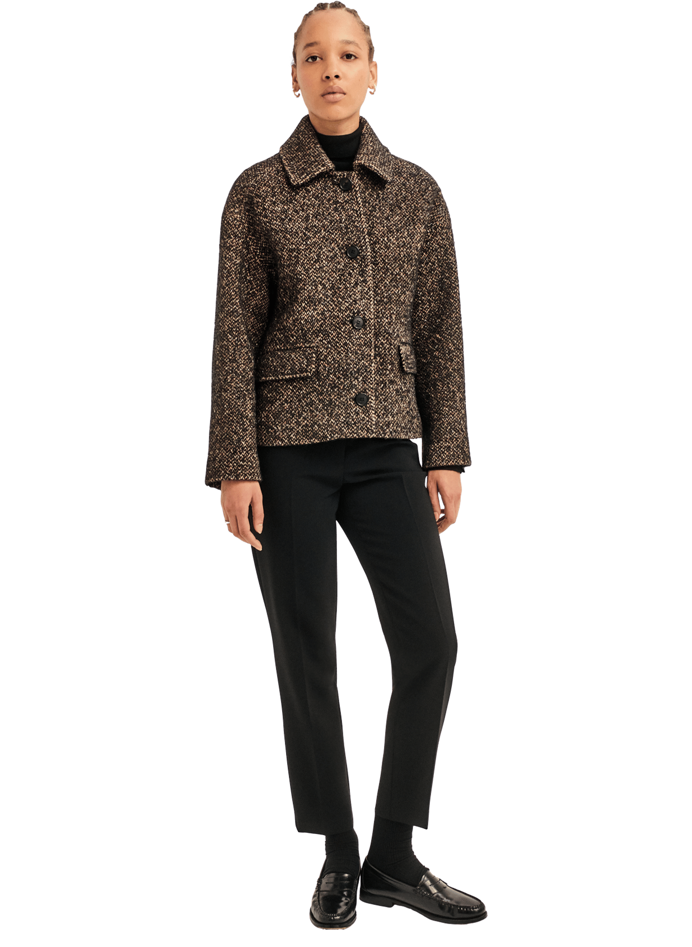 Blouson en tweed à lurex - joie PABLO Noir