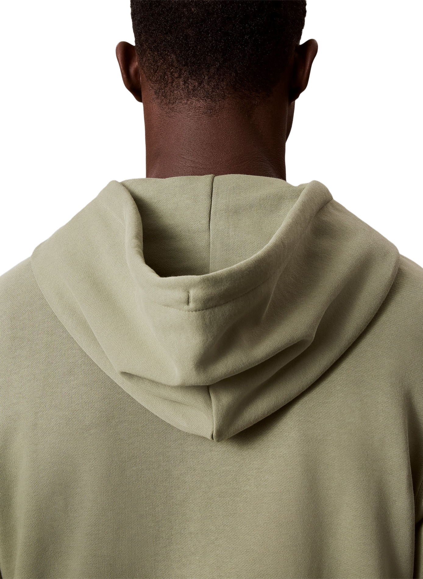 Sweat à capuche en coton mélangé CALVIN KLEIN Vert