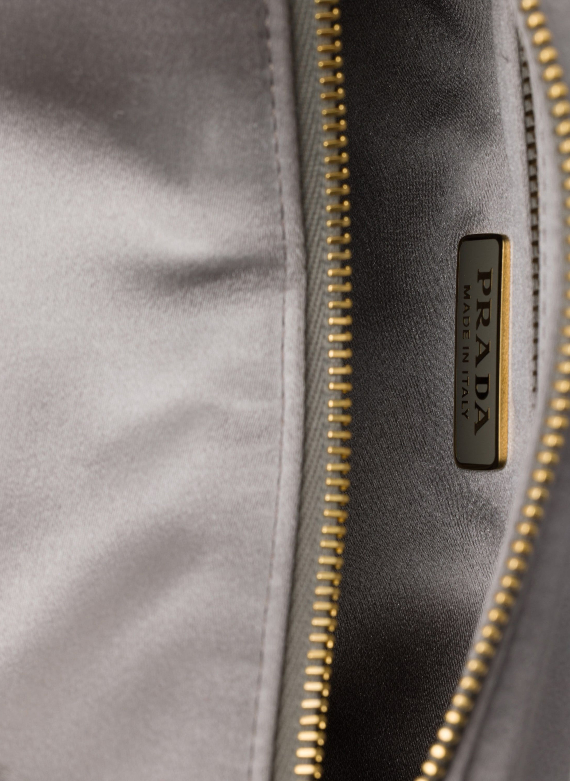 Mini sac en satin PRADA Gris