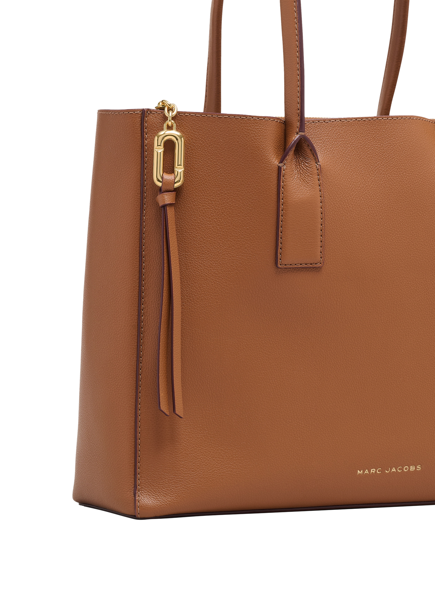 Pop J Marc Work Tote leather tote bag MARC JACOBS Brown