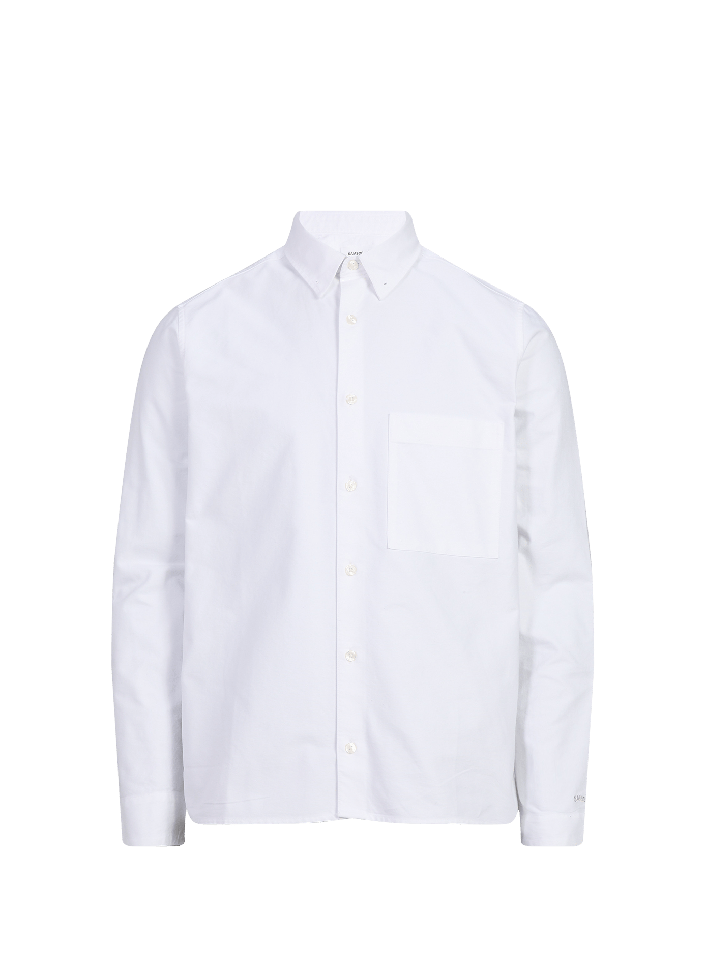 Straight cotton shirt SAMSOE SAMSOE White