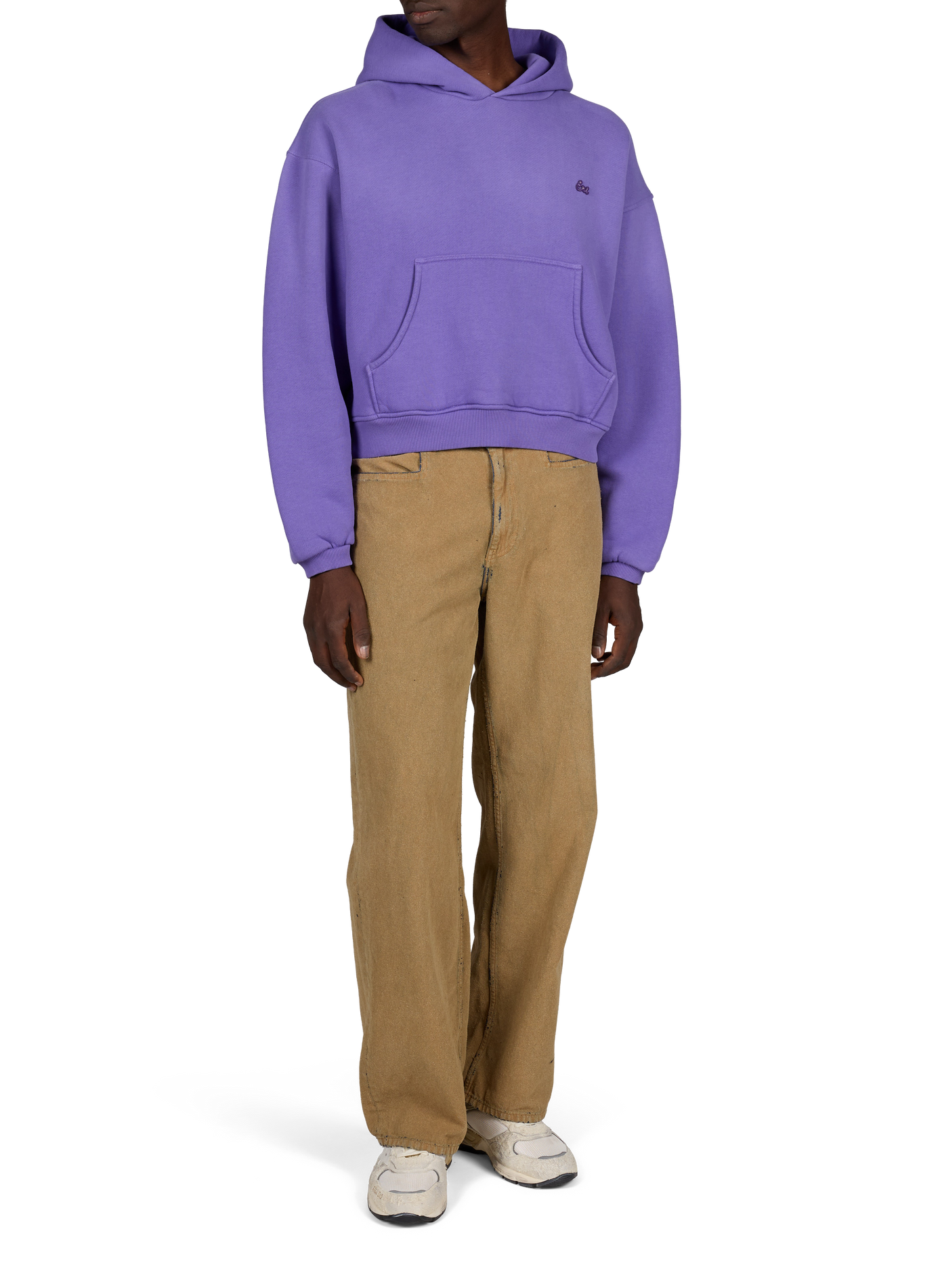 Hoodie à capuche droit uni ERL Violet