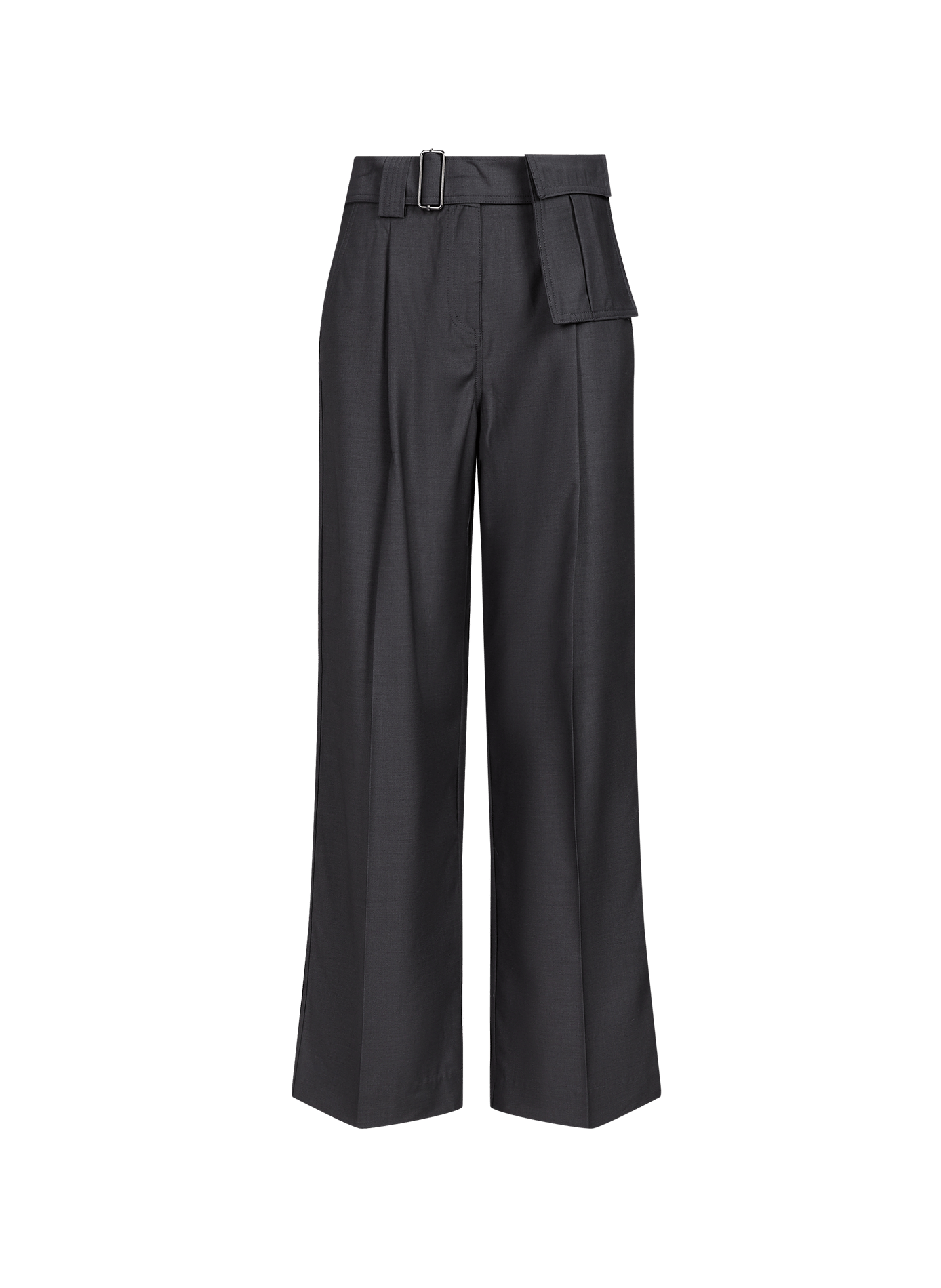 Gerade Hose mit Falten ROUGE EDIT Grau