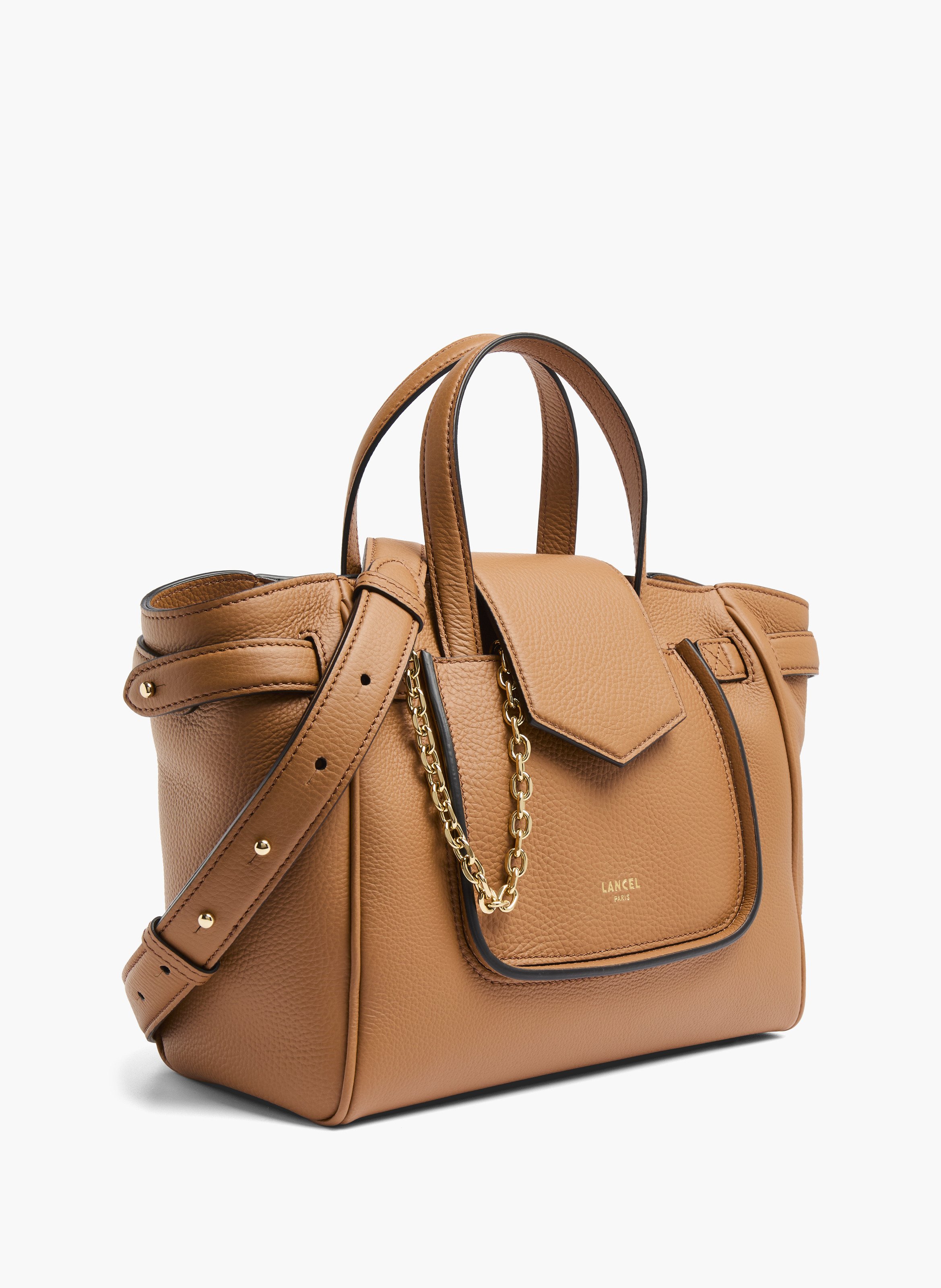 Sac carryall thea de lancel en cuir de vachette graine LANCEL Marron