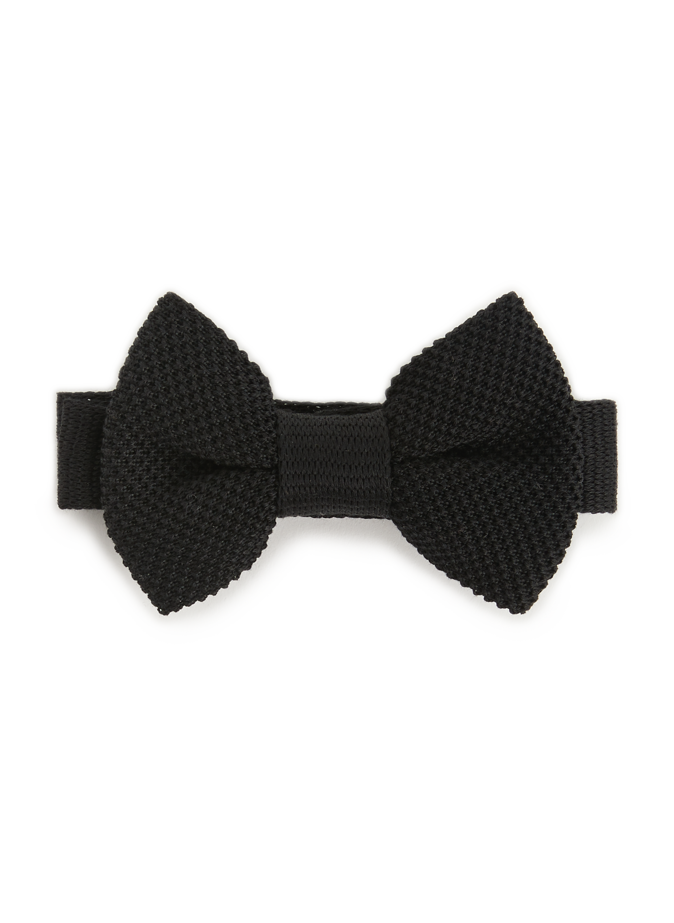 AU PRINTEMPS PARIS Noeud papillon en maille de coton Noir