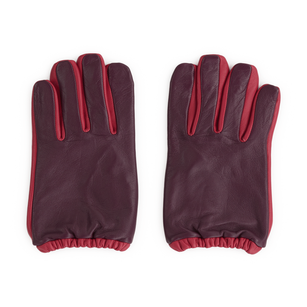 Aristide Leather Gloves In Burgundy