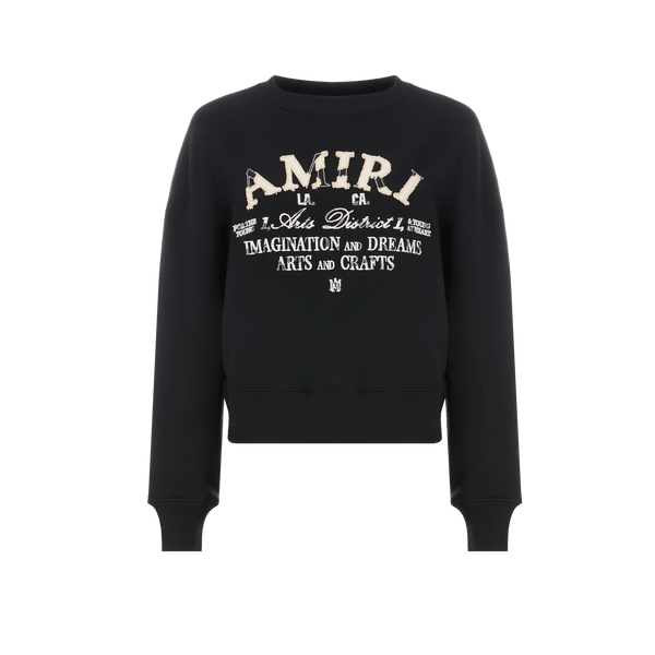 Amiri Cotton Sweatshirt In Black