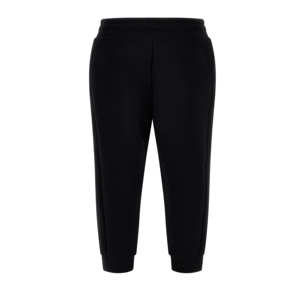 Guess Logo Cotton Trousers In Black