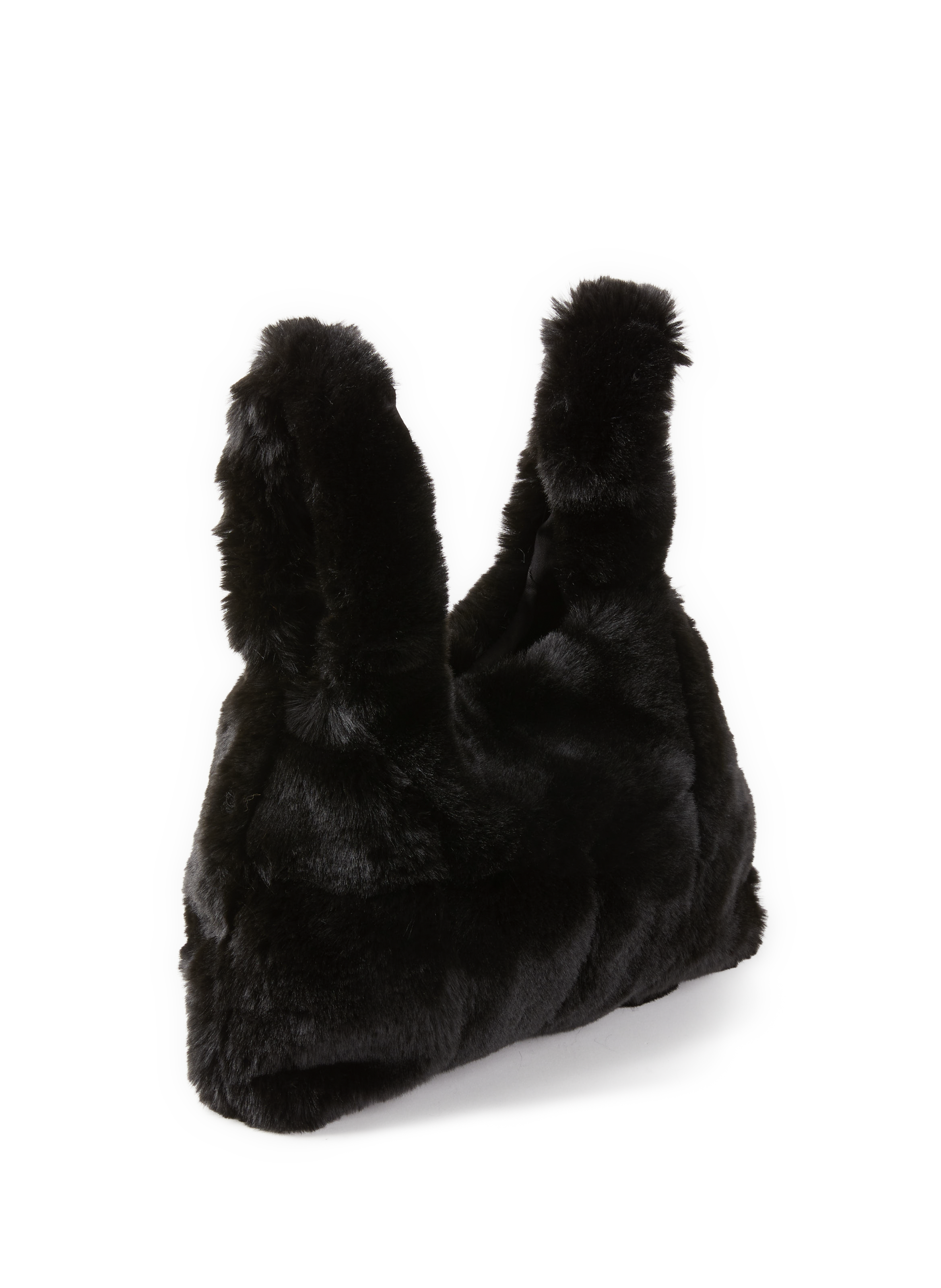 Fur handbag AU PRINTEMPS PARIS Black