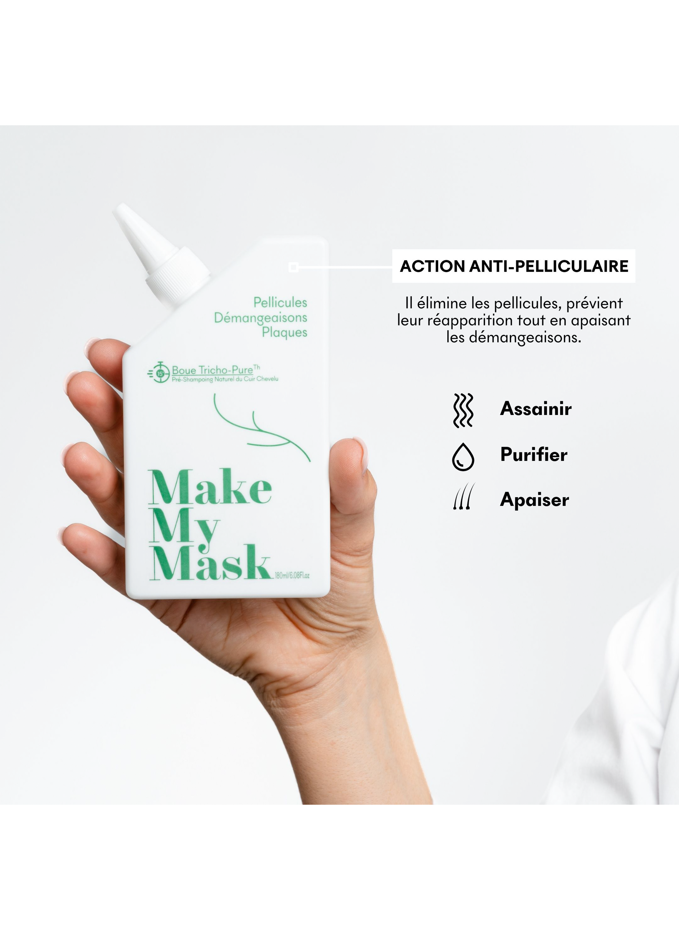 Tricho-Pure Mud - Anti-dandruff & itchiness MAKE MY MASK No color