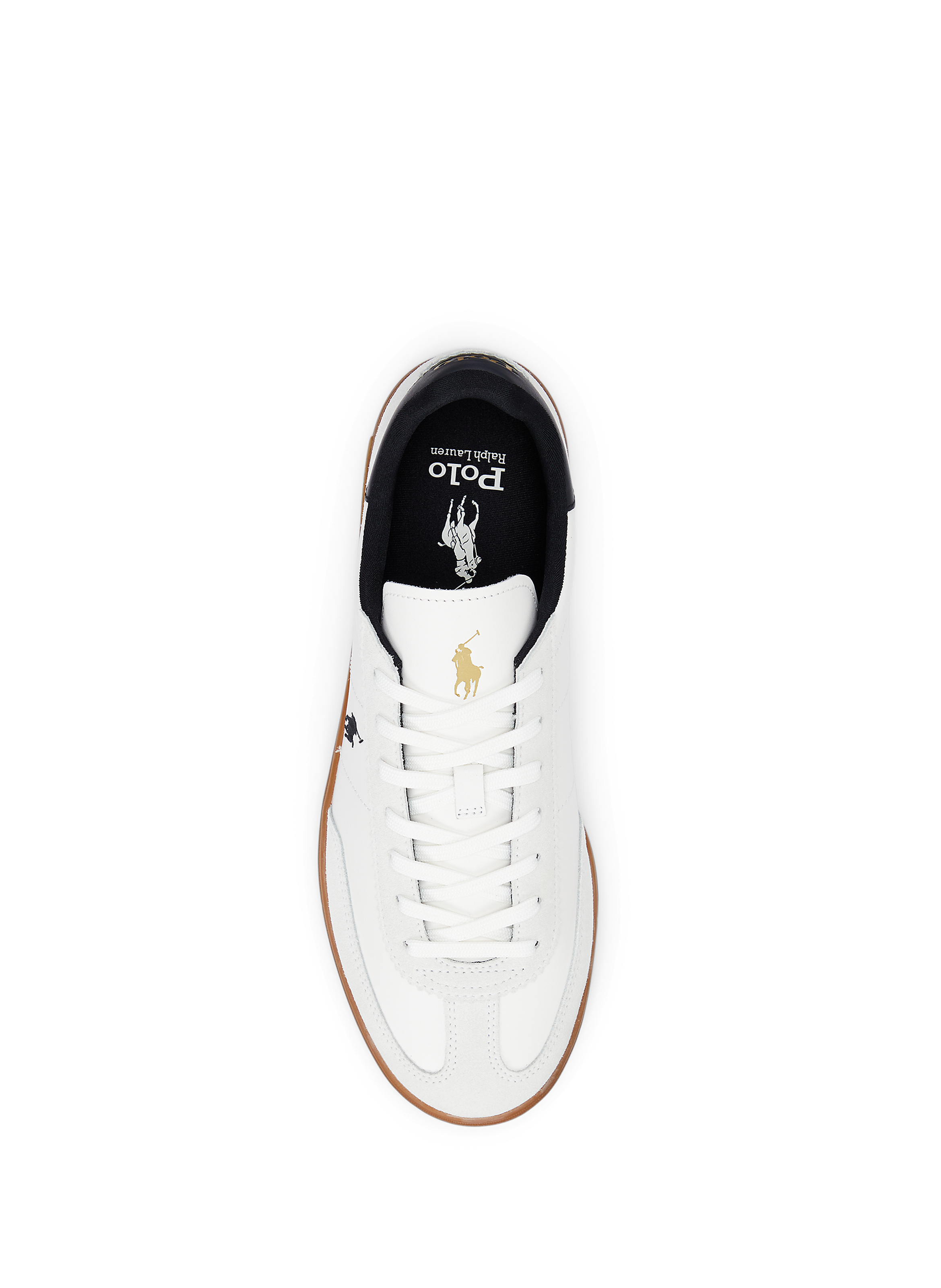 Mixed leather sneakers POLO RALPH LAUREN White