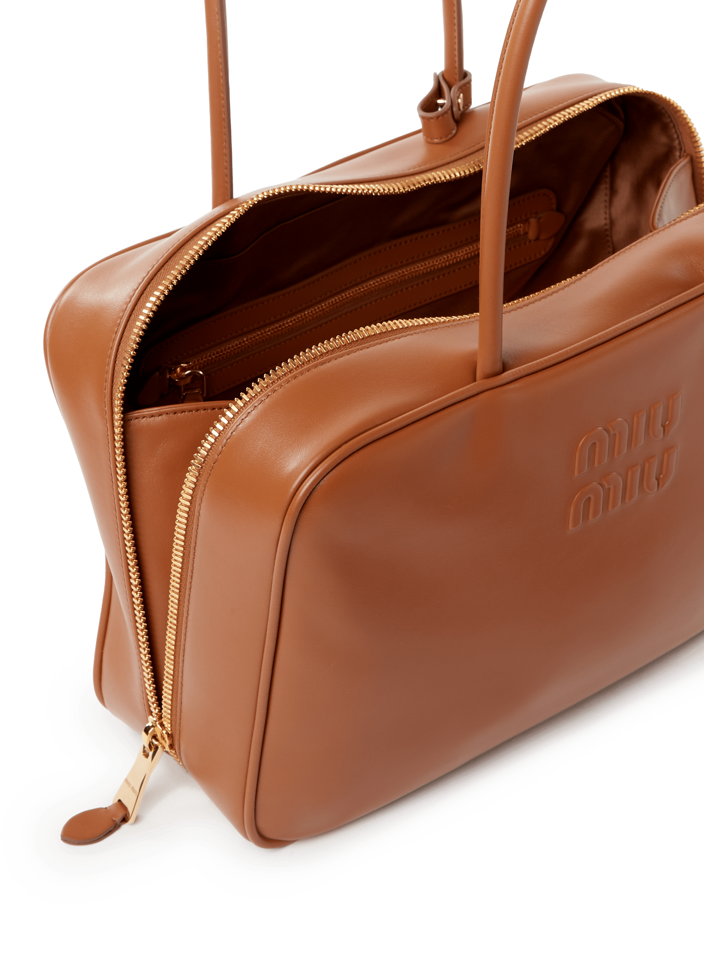 Cleo leather handbag MIU MIU Brown