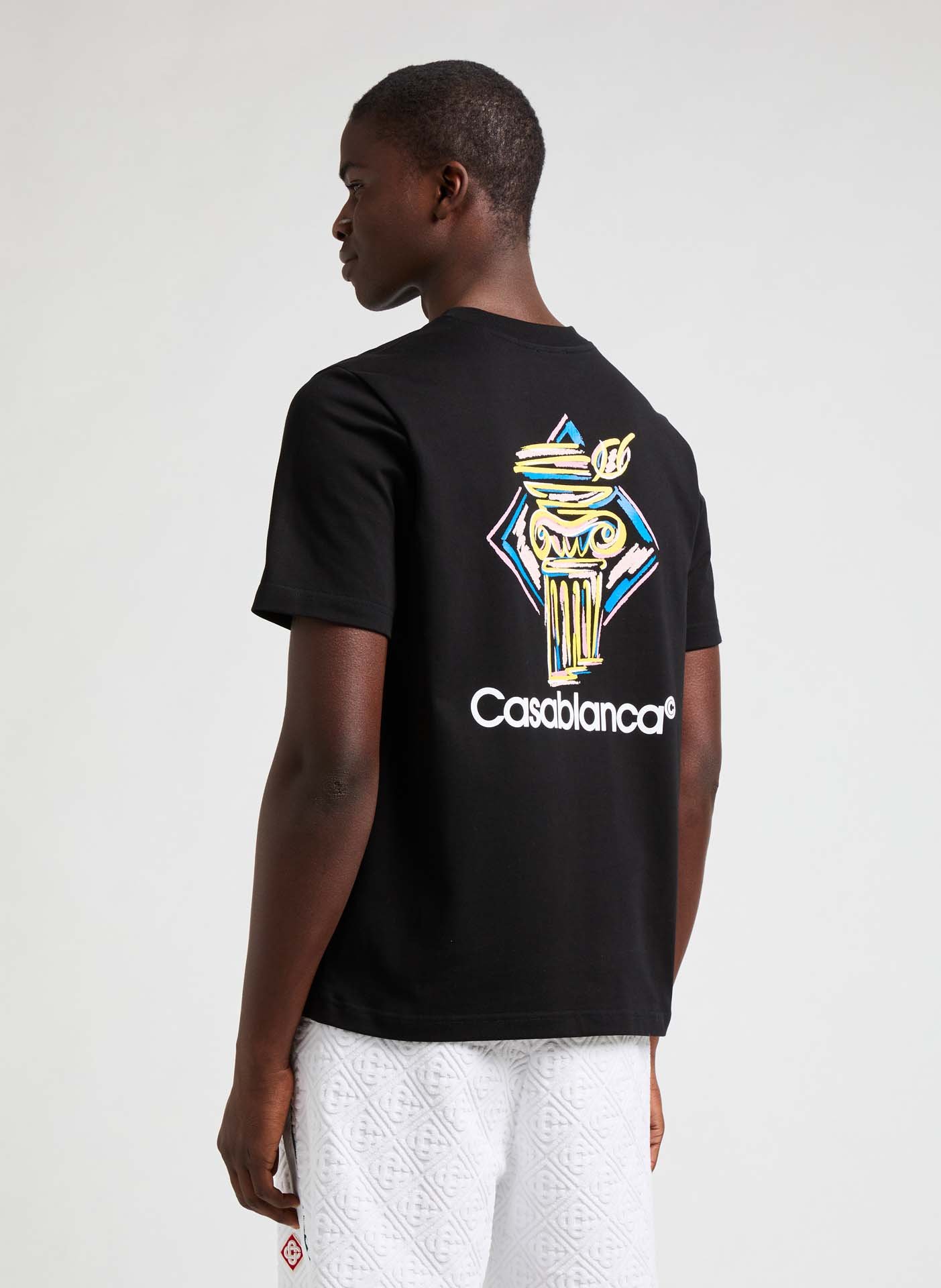 T-shirt Diamond Column CASABLANCA PARIS Black