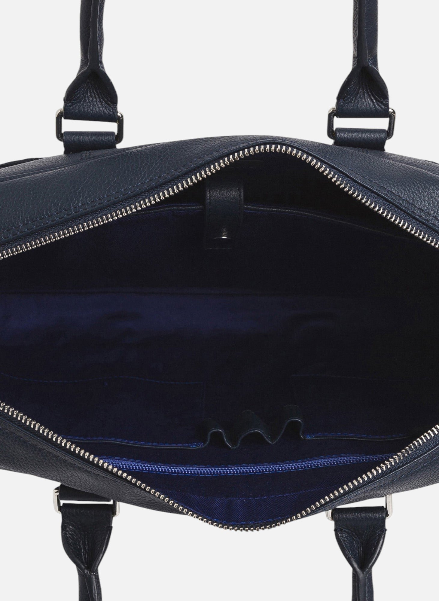 Porte documents 17" charles en cuir grainé moyen modèle LE TANNEUR Bleu