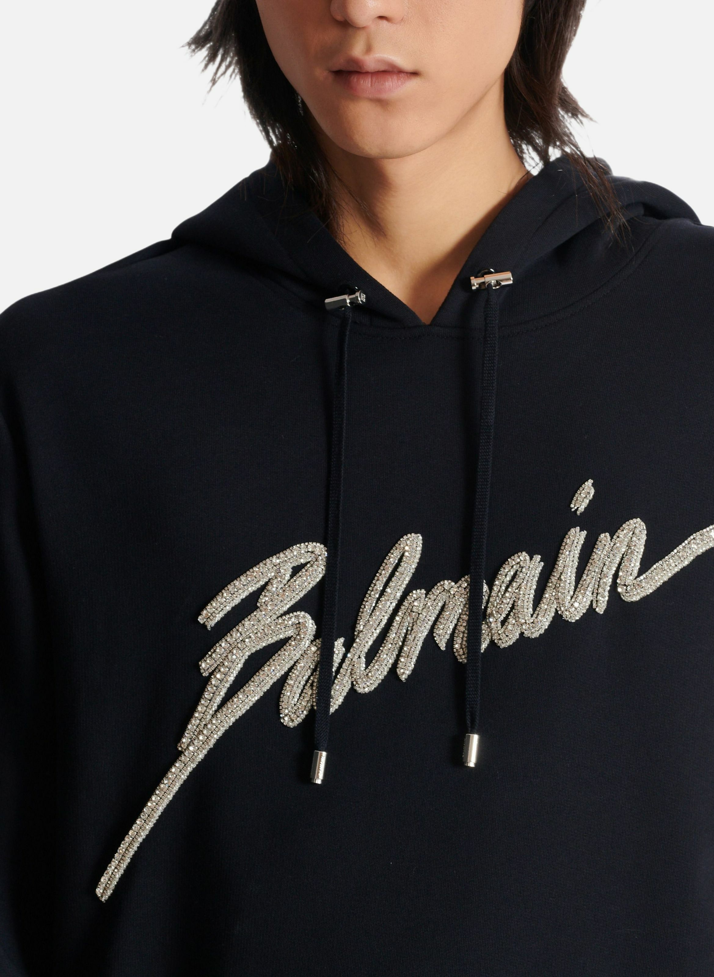 Hoodie brodé balmain lettre BALMAIN Noir
