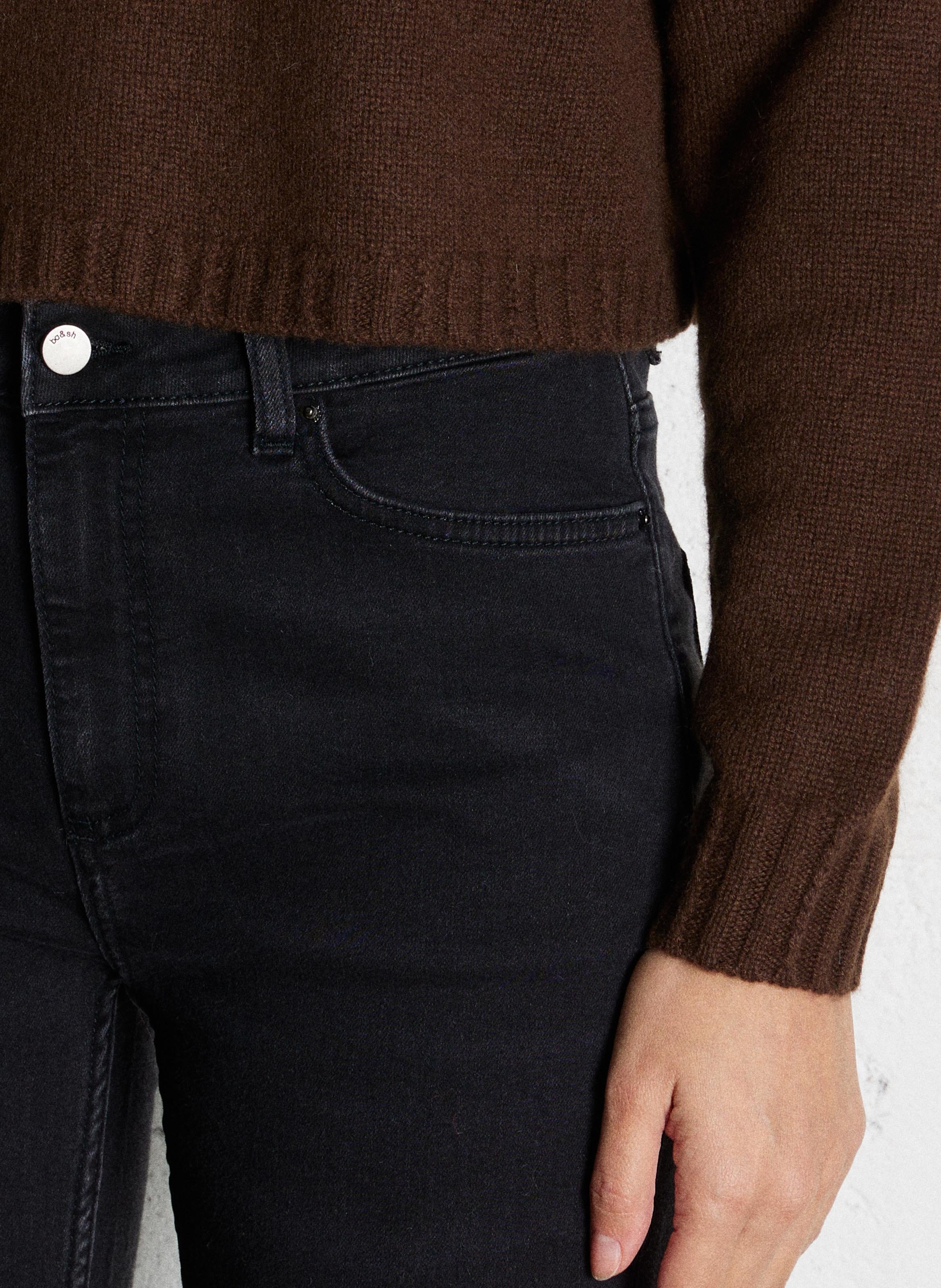 Jean bootcut en coton mélangé aommie BA&SH Noir