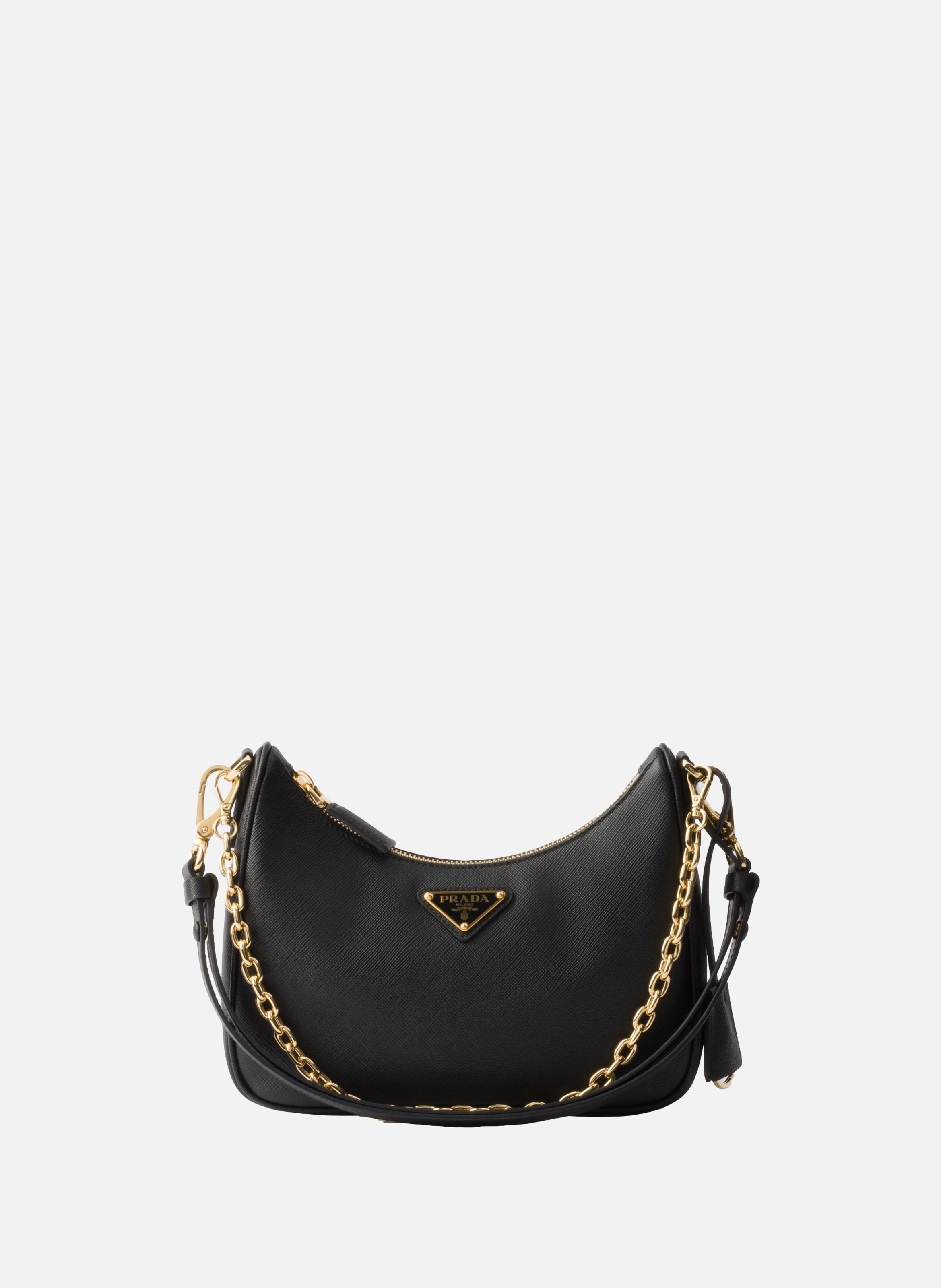 PRADA Mini sac prada re-edition en cuir saffiano Noir