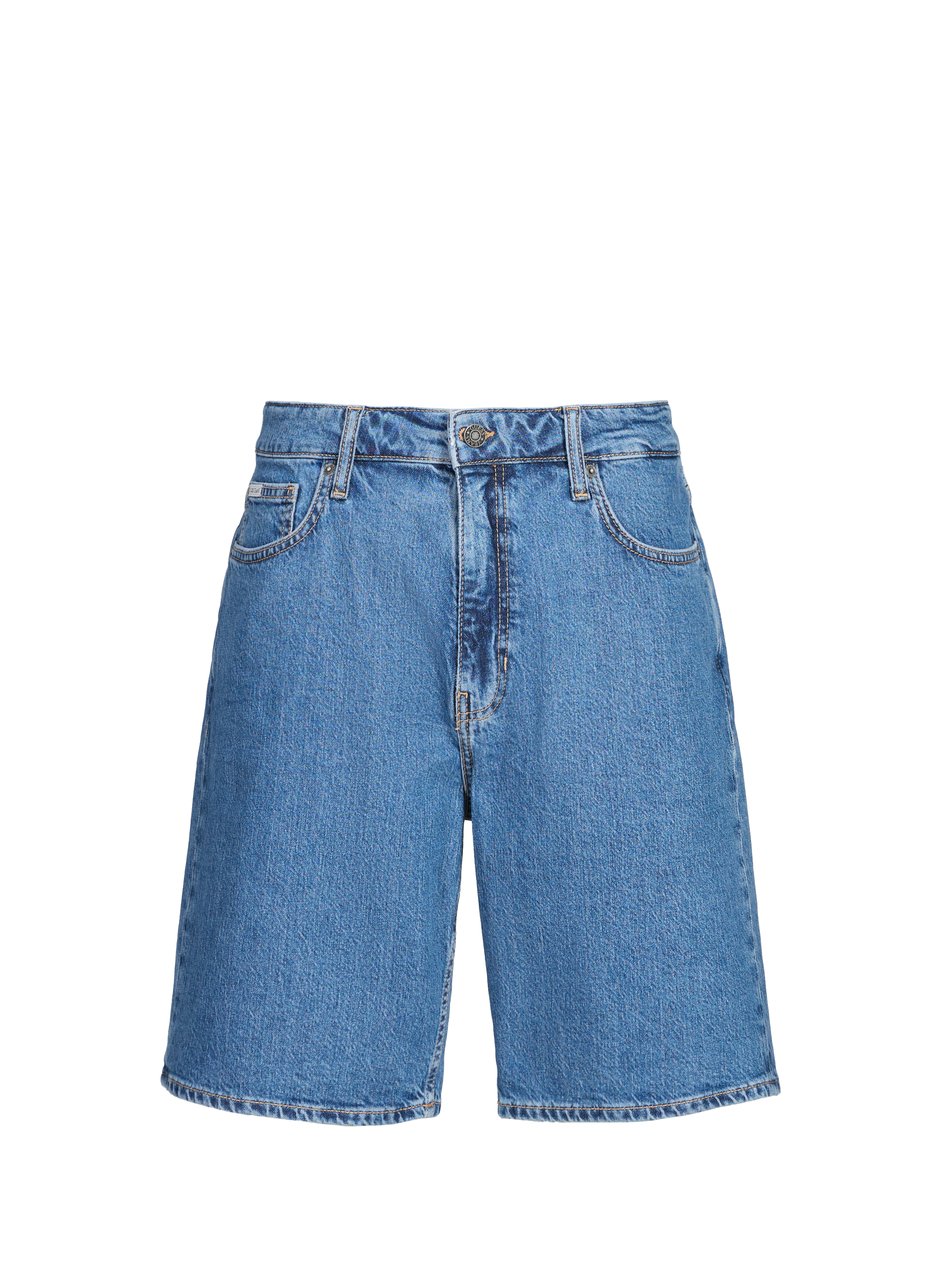 Straight leg denim shorts GUESS Blue