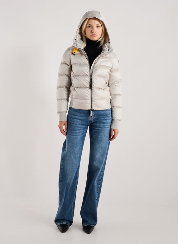 Mariah Hooded Puffer Jacket | Grey by PARAJUMPERS Mariah Hooded Puffer Jacket Grey