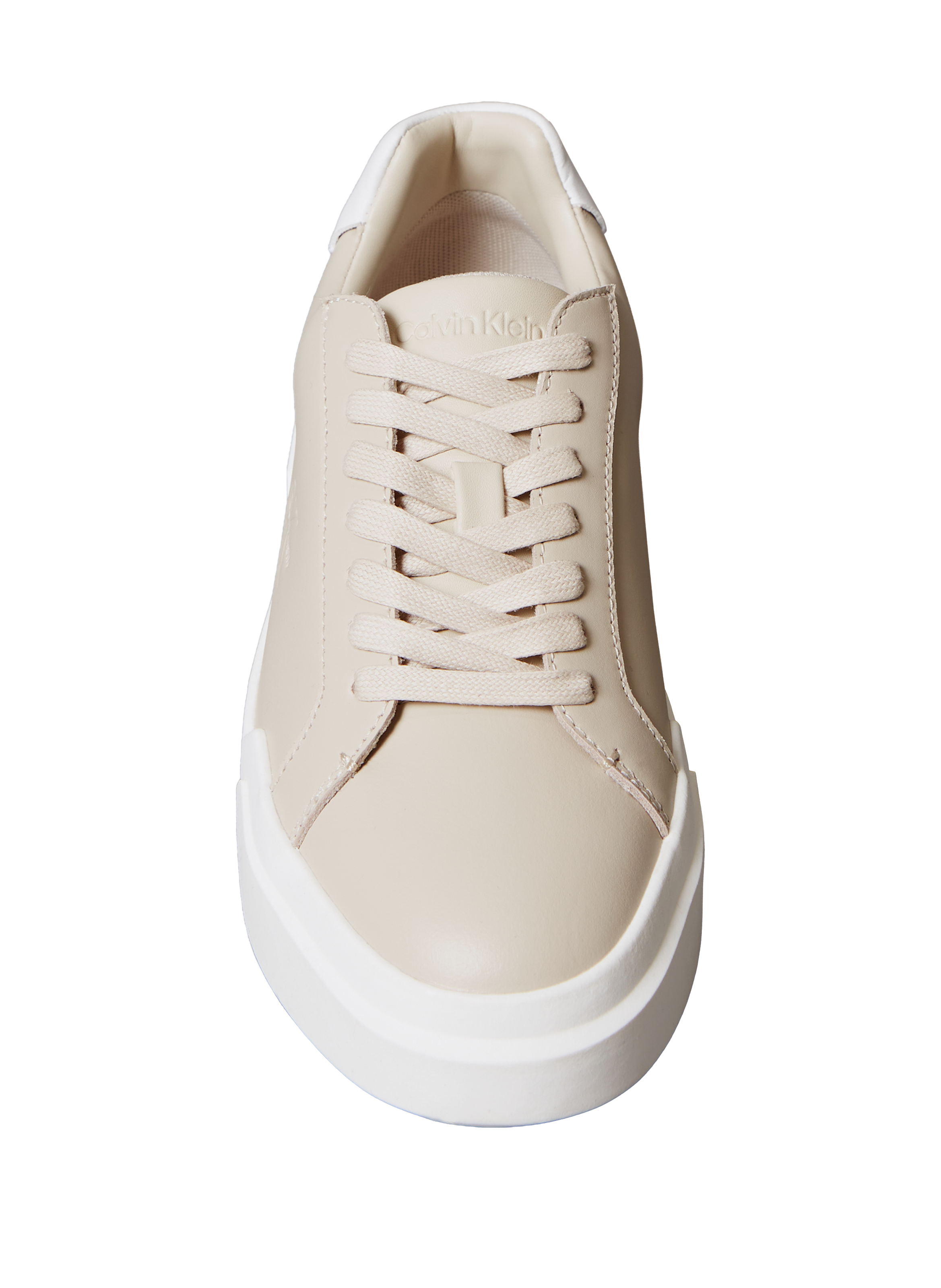 Baskets basses en cuir CALVIN KLEIN Beige