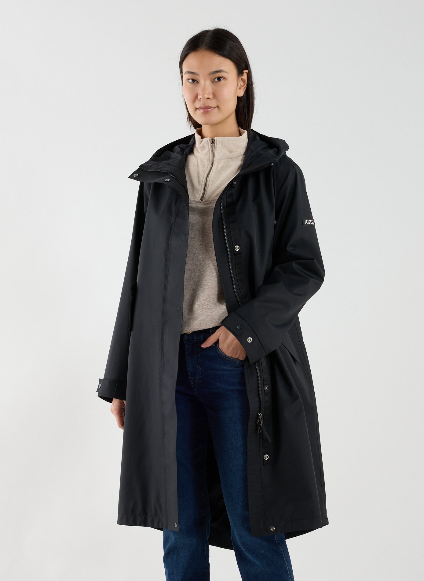 AIGLE Parka Fishtail imperméable Noir