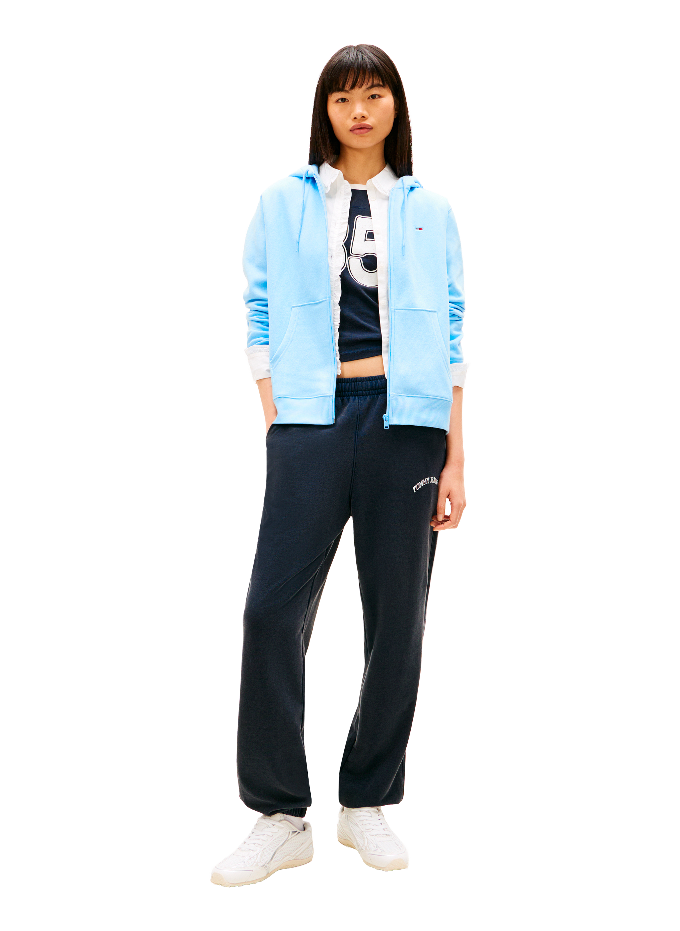 Hoodie in blended cotton TOMMY HILFIGER Blue