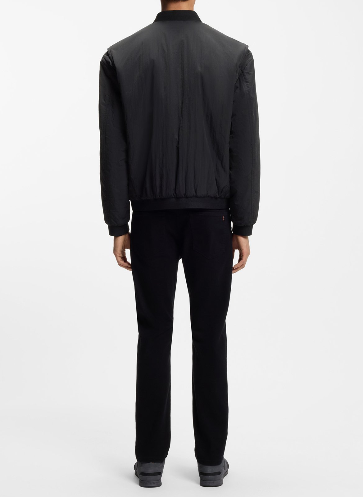 Blouson droit col teddy BOSS Noir