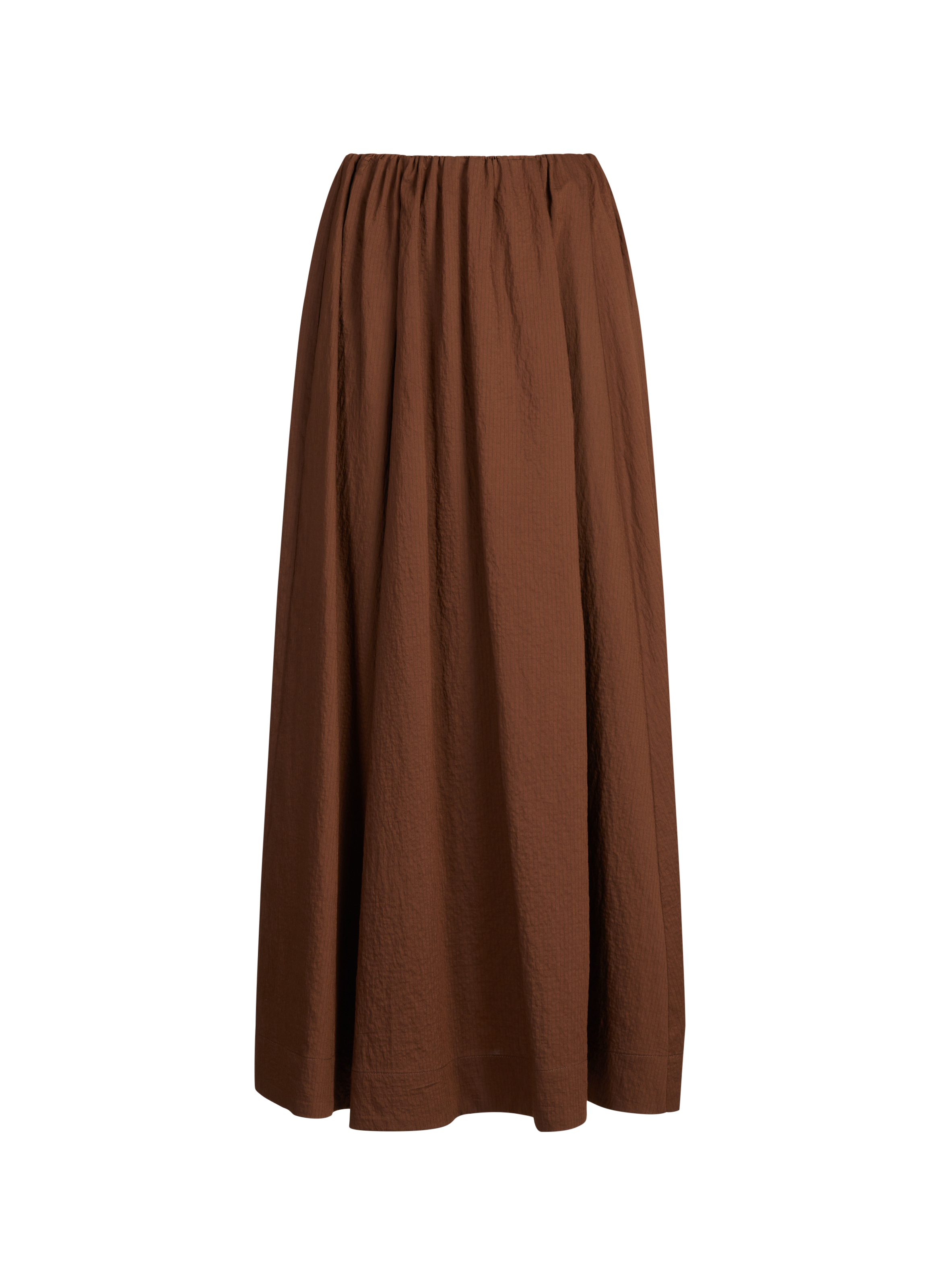 Jupe longue à rayures TOPSHOP Marron