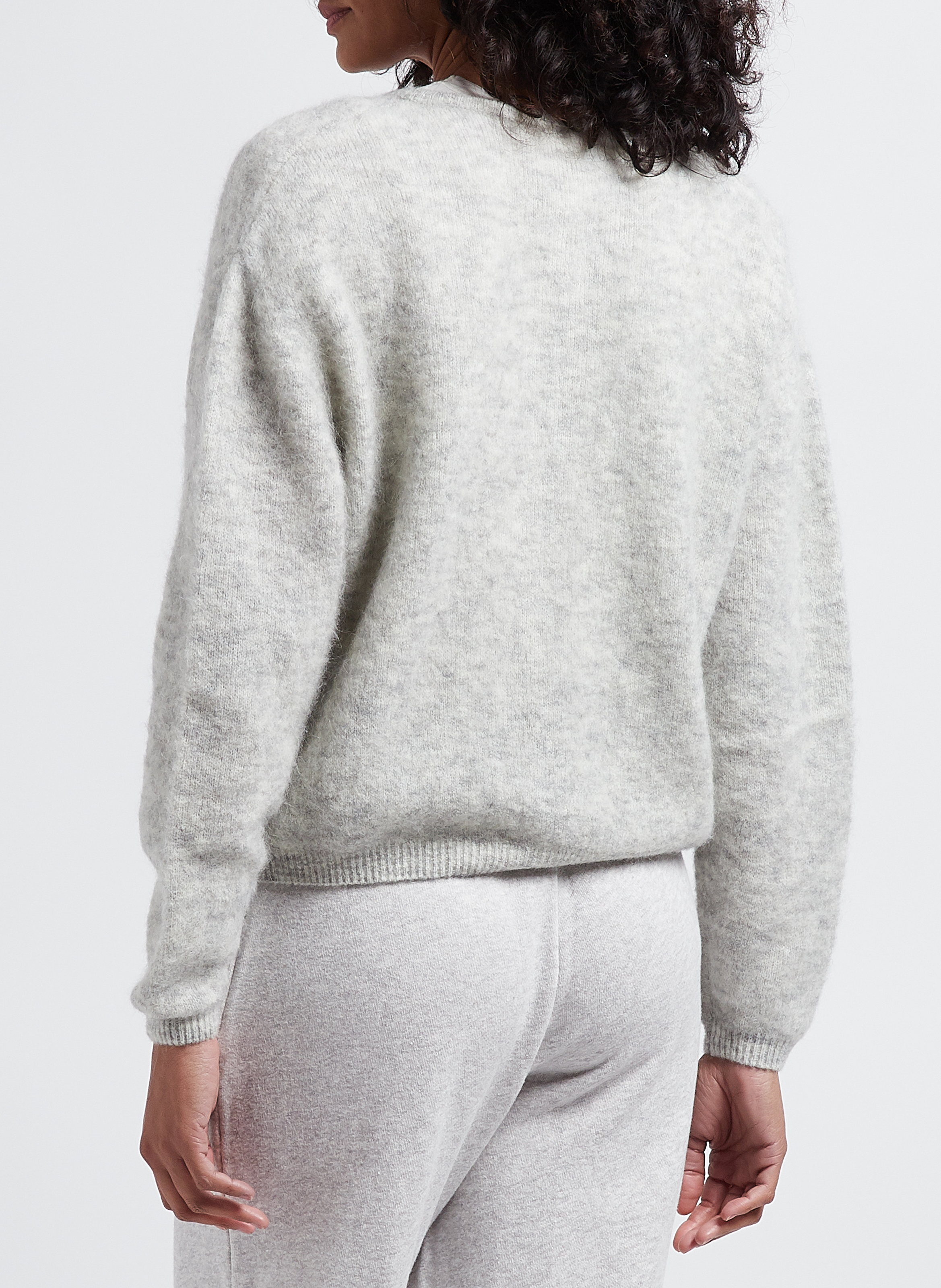 Gilet ample col rond en laine mélangée vitow AMERICAN VINTAGE Gris