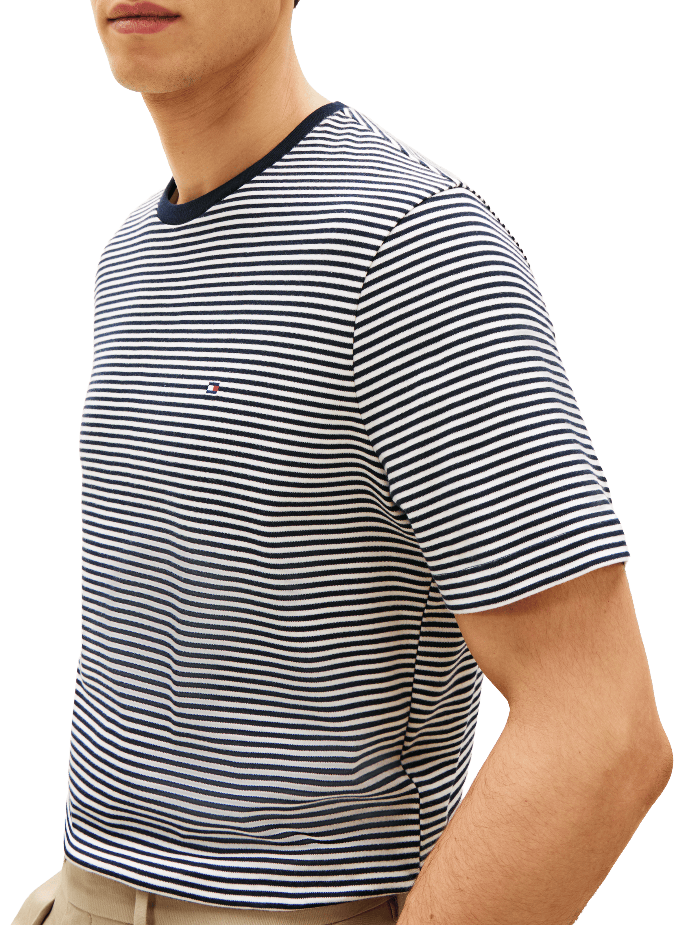 Striped cotton T-shirt TOMMY HILFIGER Blue