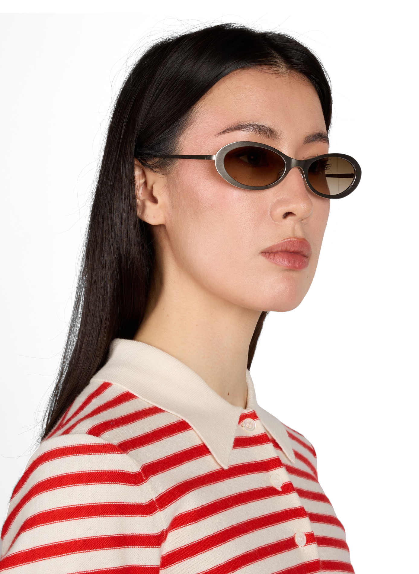 Oval silver sunglasses OUR LEGACY Grey