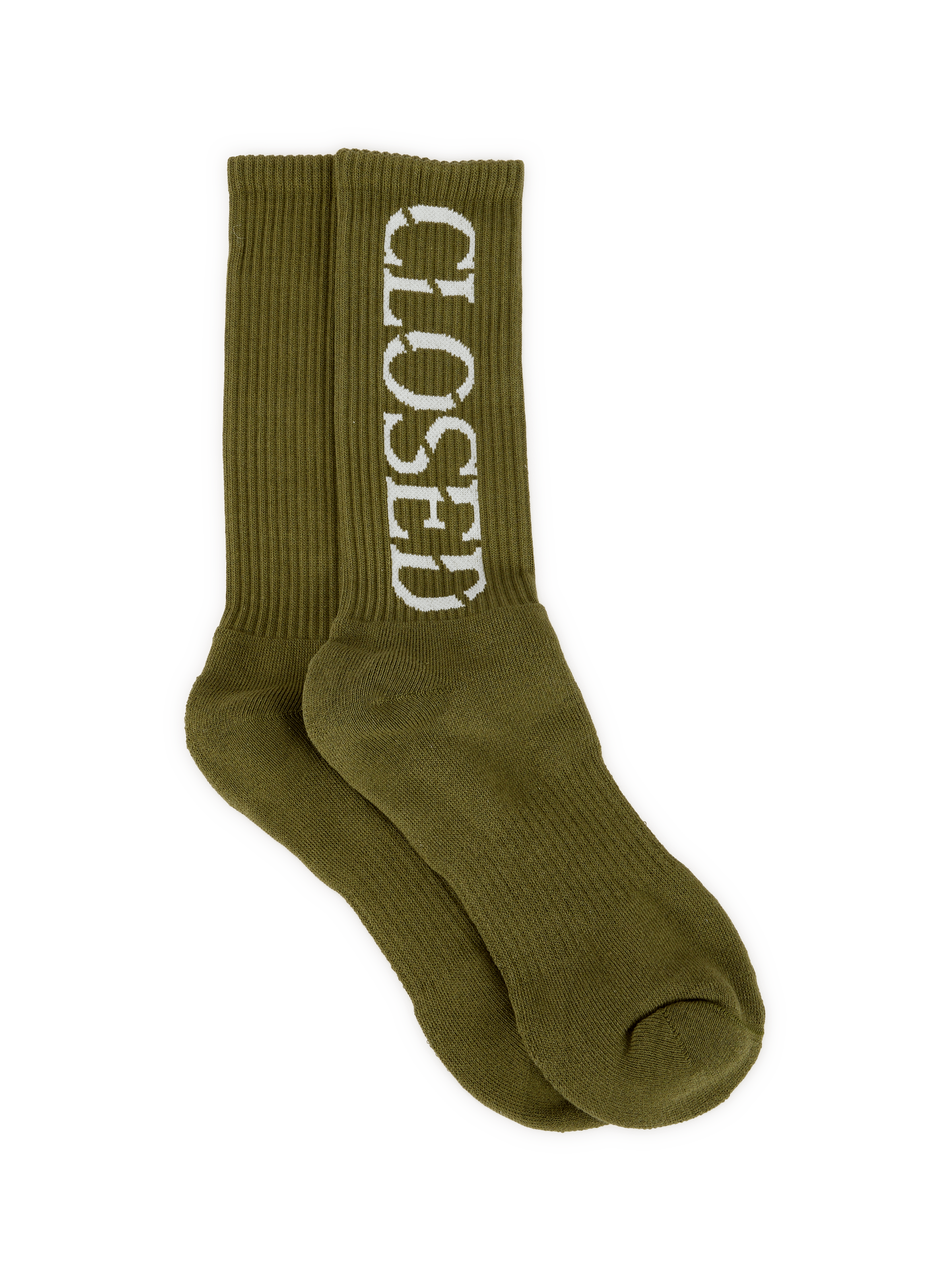Mid-calf cotton-blend socks CLOSED Green
