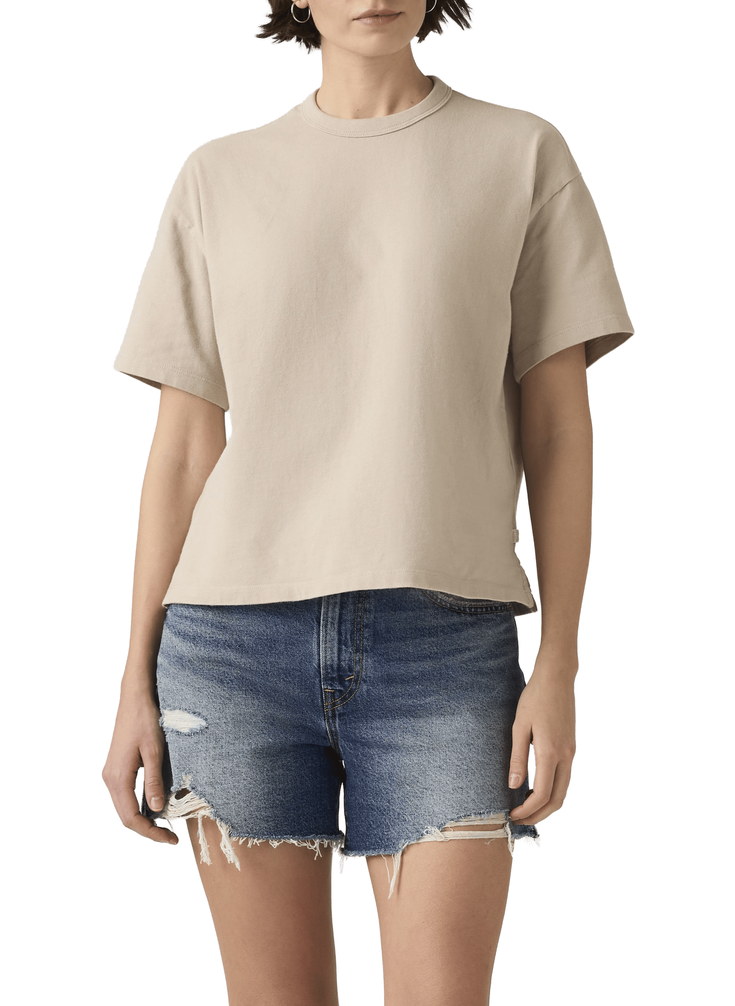 Straight short-sleeved cotton T-shirt LEVI'S Pink