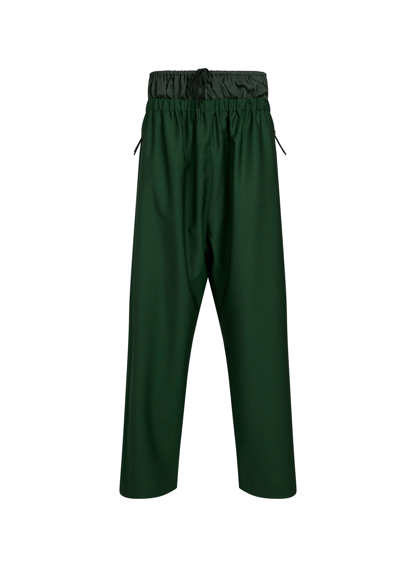 Pantaloni Naoki con doppio girovita in lana LACOSTE Verde