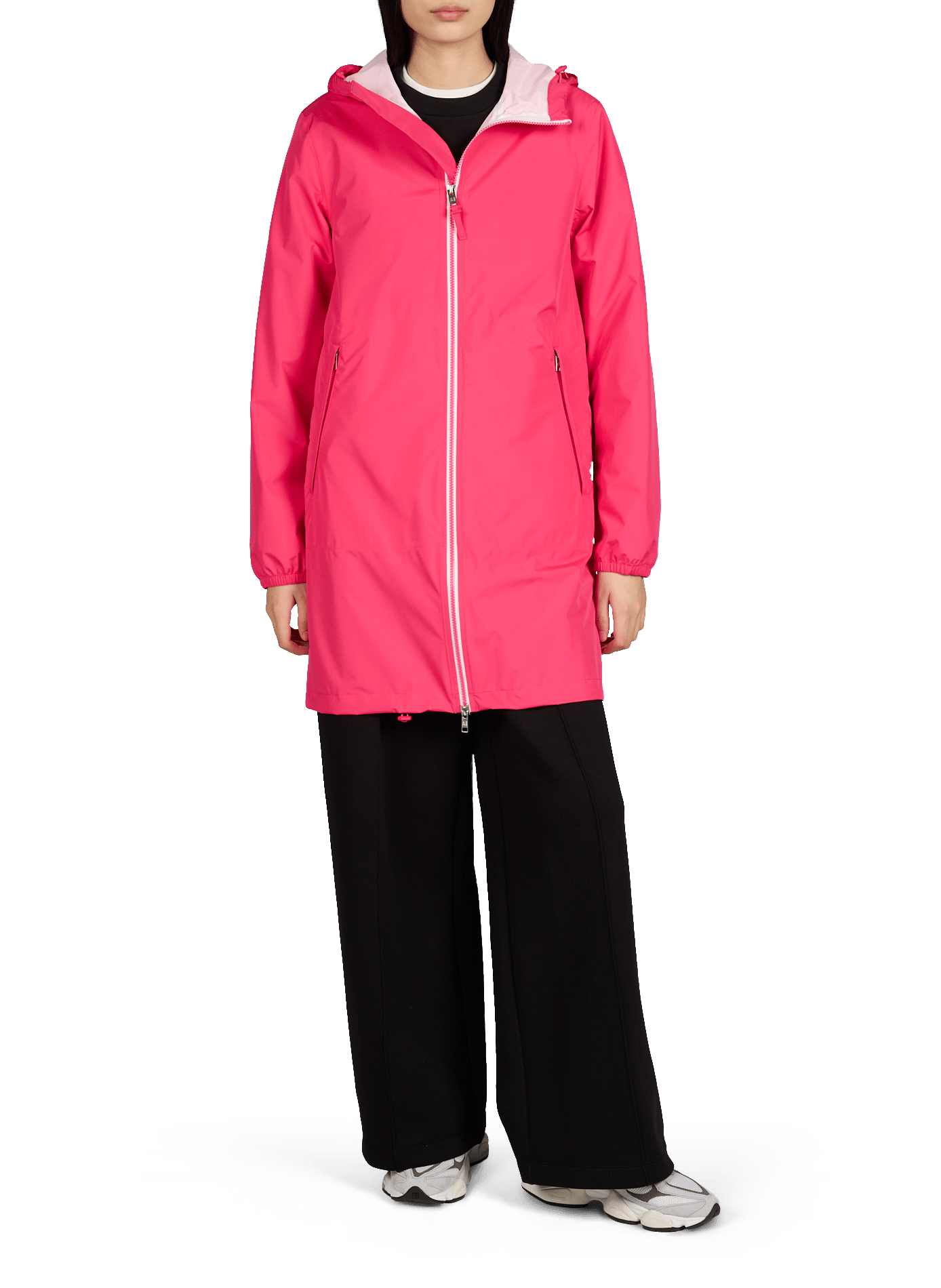 Unisex windproof Rainpack 90 long and foldable raincoat AIGLE Pink