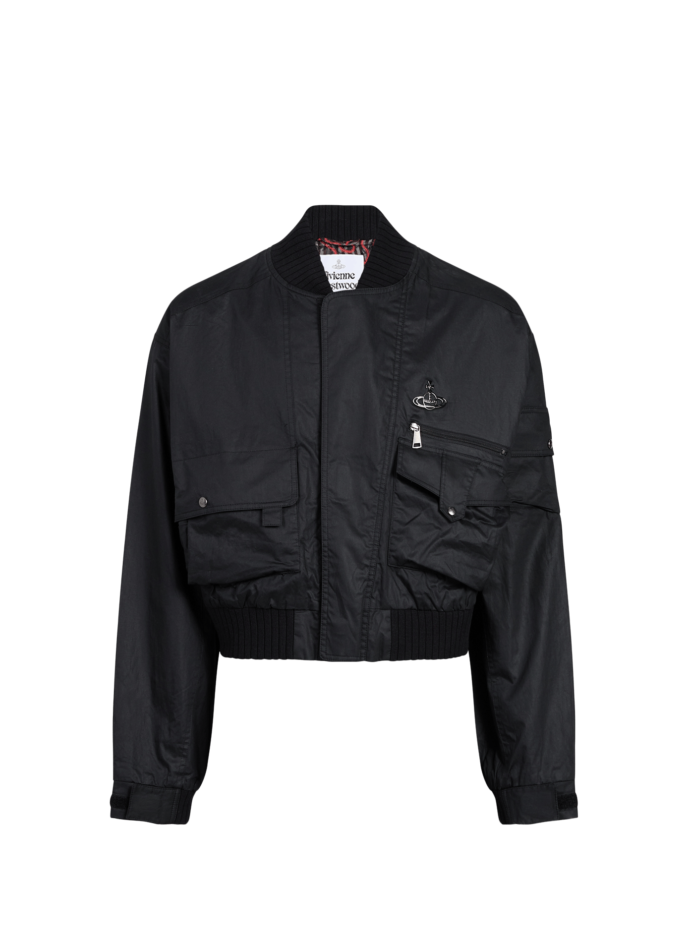 Short cotton bomber jacket Achilles. VIVIENNE WESTWOOD Black