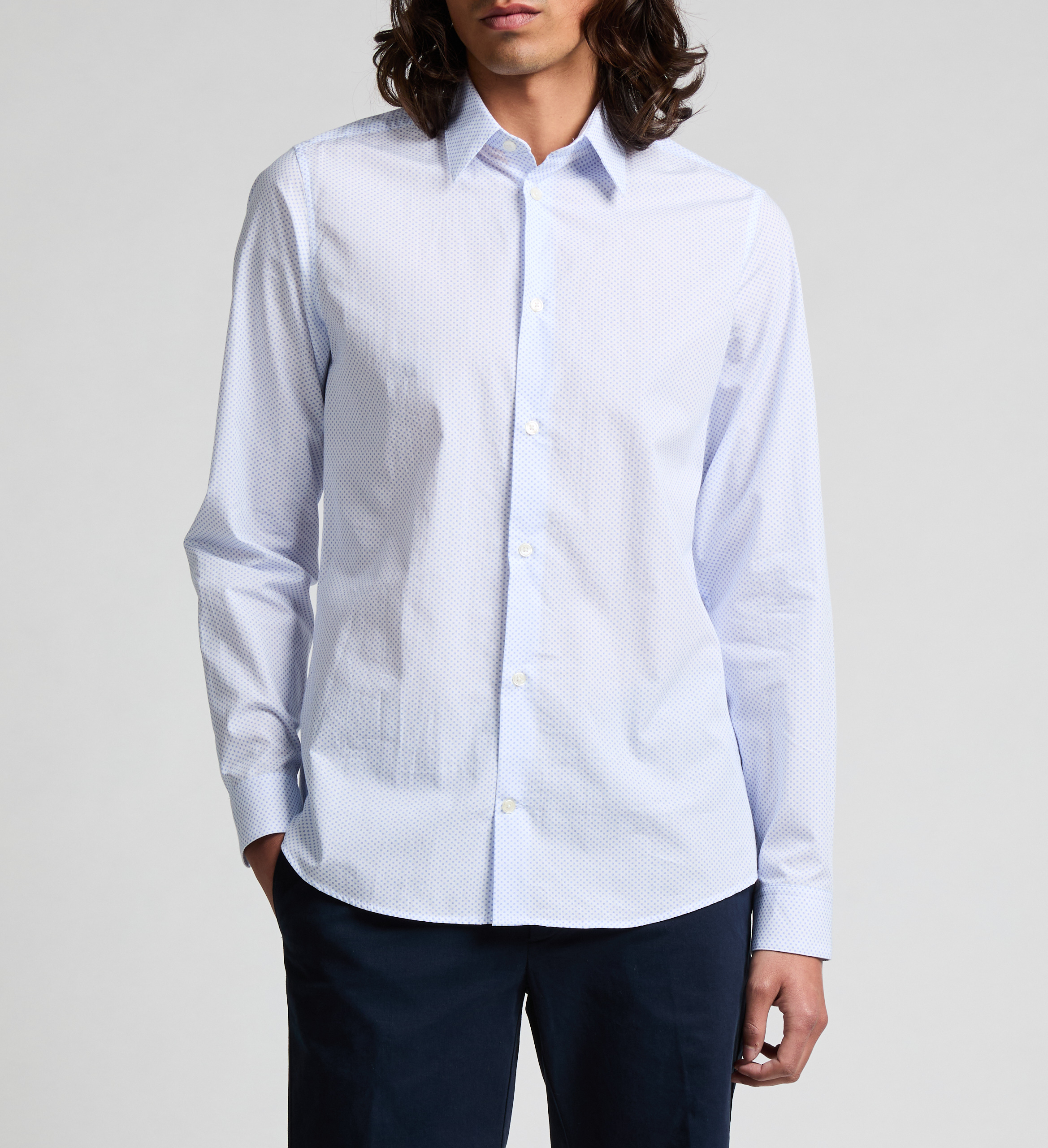 Cotton patterned shirt AU PRINTEMPS PARIS Blue